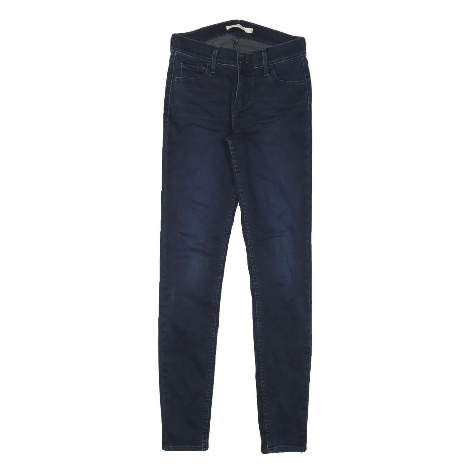 LEVI'S 710 Womens Jeans Blue Slim Skinny Denim Raw W26 L29 Stretch Cotton Blend Refurbished - N/A refurbished available on Cerqular