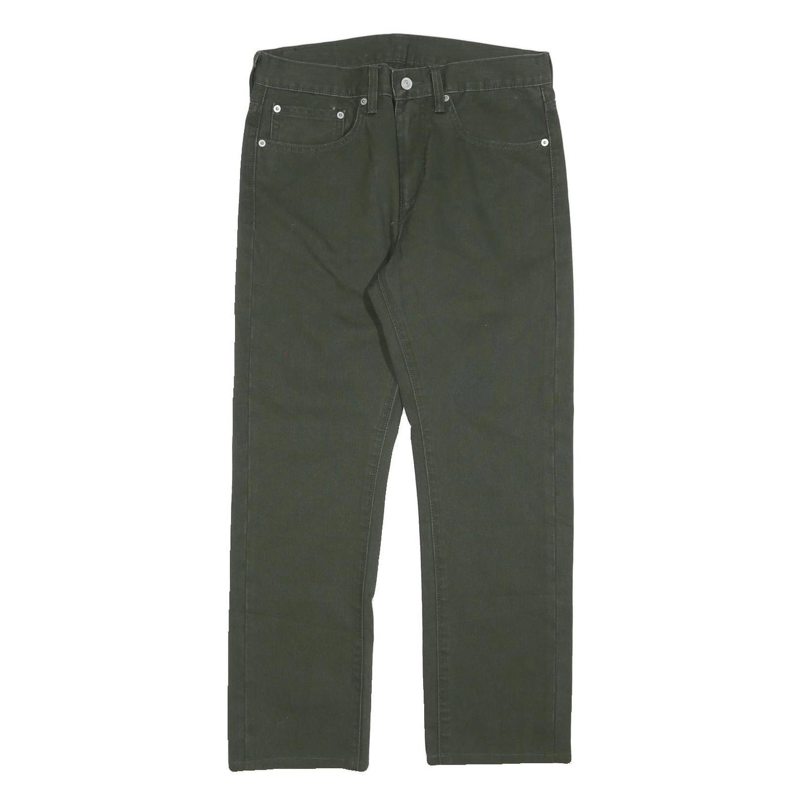 LEVI'S Mens Cotton Blend Green Regular Fit Straight Leg Trousers W31 L27 Stylish Refurbished - N/A refurbished available on Cerqular