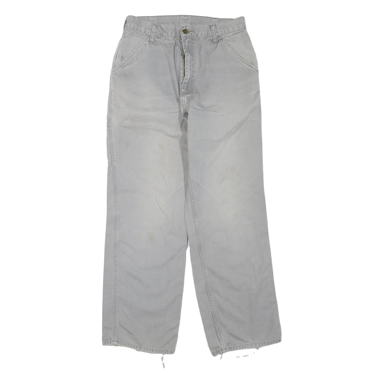 CARHARTT Womens Jeans White Regular Straight Denim W32 L30 Workwear Zip Closure Refurbished - N/A refurbished available on Cerqular
