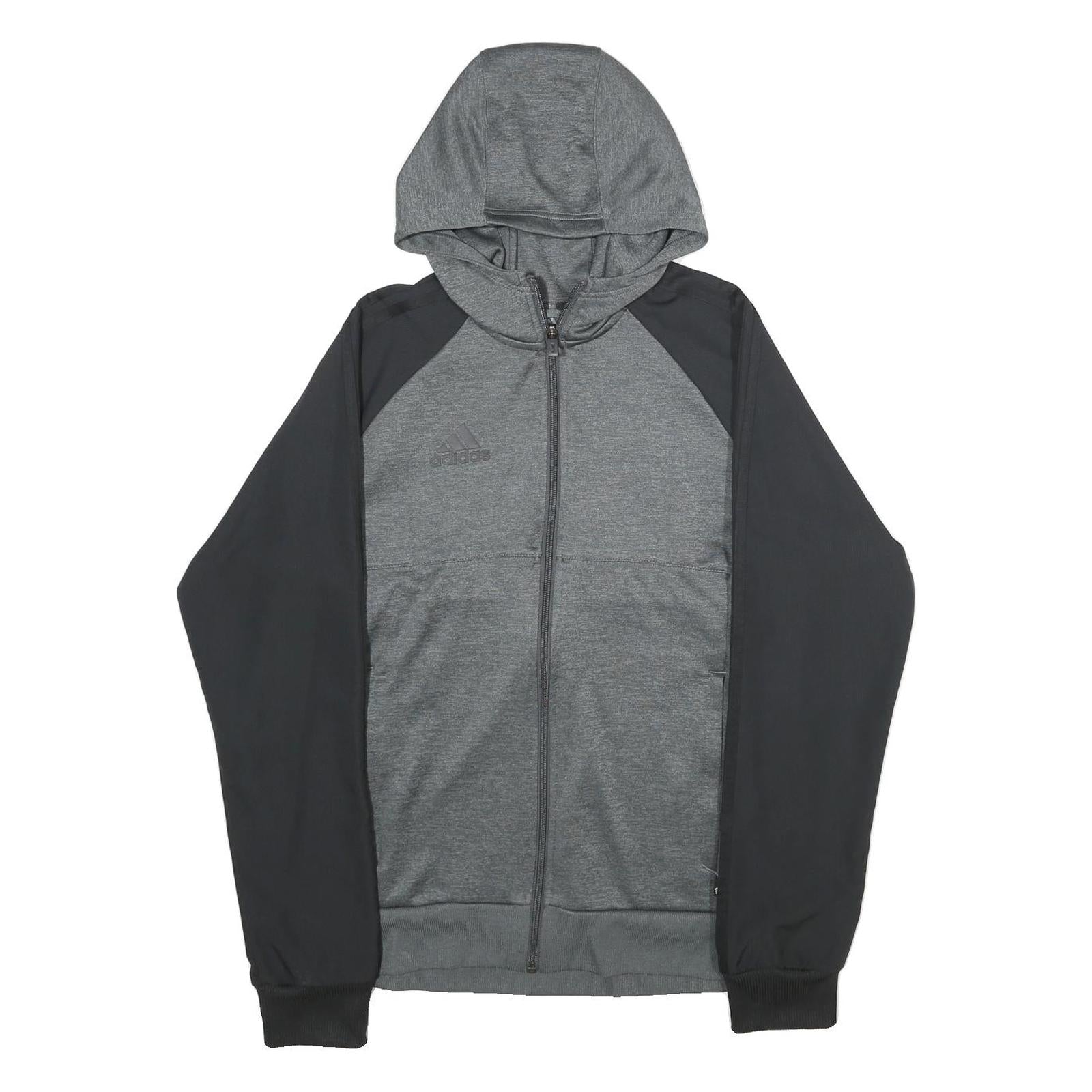 Buy ADIDAS Mens Grey & Black Zip Hoodie Jacket S Polyester Plain Sportswear Refurbished - $41.59 ADIDAS Mens Grey & Black Zip Hoodie Jacket S Polyester Plain Sportswear Refurbished - N/A refurbished available on Cerqular