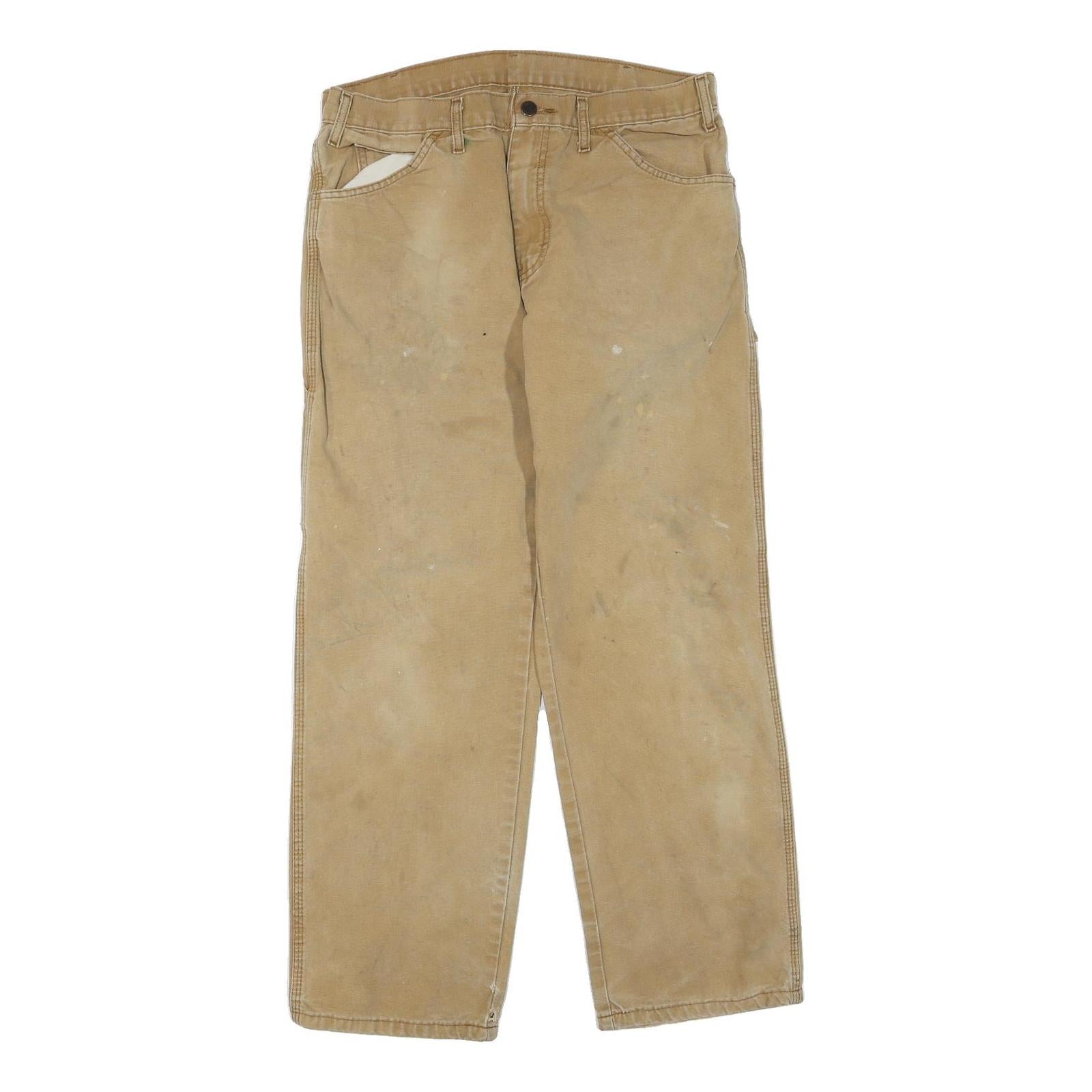 DICKIES Mens Jeans Beige Regular Straight Denim W32 L29 Workwear Cotton Blend Refurbished - N/A refurbished available on Cerqular