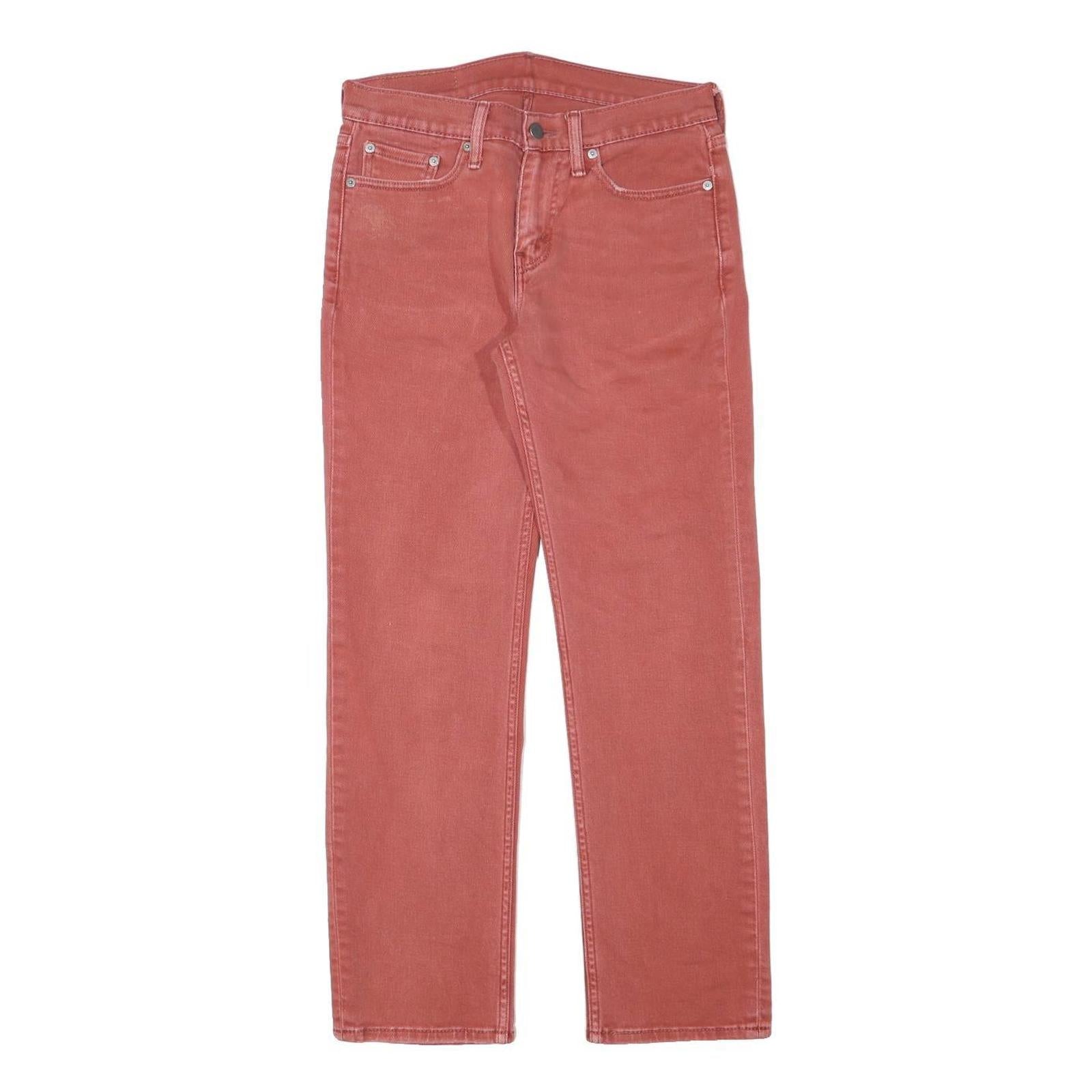 LEVI'S 514 Slim Mens Jeans Red Regular Slim Denim Medium W29 L30 Classic Fit Refurbished - N/A refurbished available on Cerqular