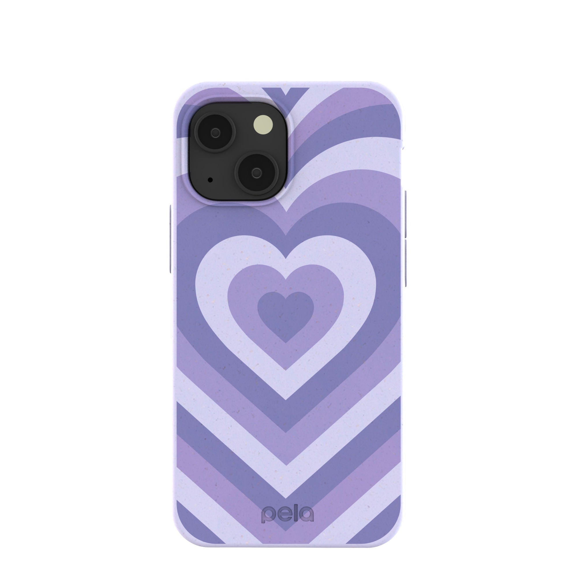 Lavender Power Hearts iPhone 13 Mini Case Refurbished - Pela Case refurbished available on Cerqular
