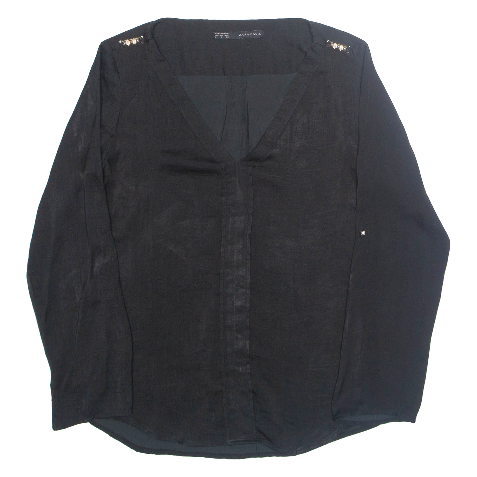 Buy ZARA Womens Blouse Black V-Neck Long Sleeve S Refurbished - $16.89 ZARA Womens Blouse Black V-Neck Long Sleeve S Refurbished - N/A refurbished available on Cerqular