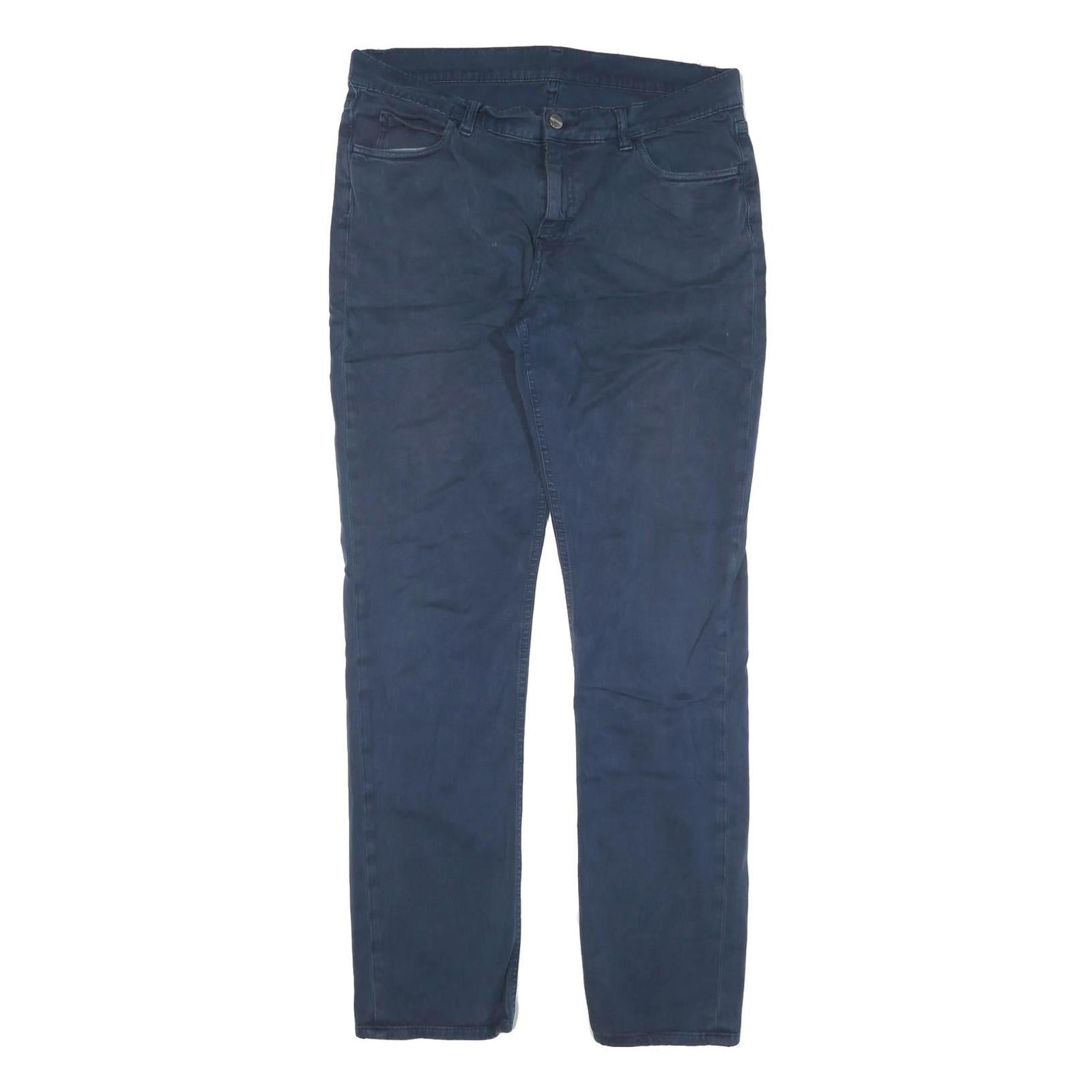 CARHARTT Mens Cotton Blue Regular Straight Trousers W33 L34 Workwear Casual Refurbished - N/A refurbished available on Cerqular