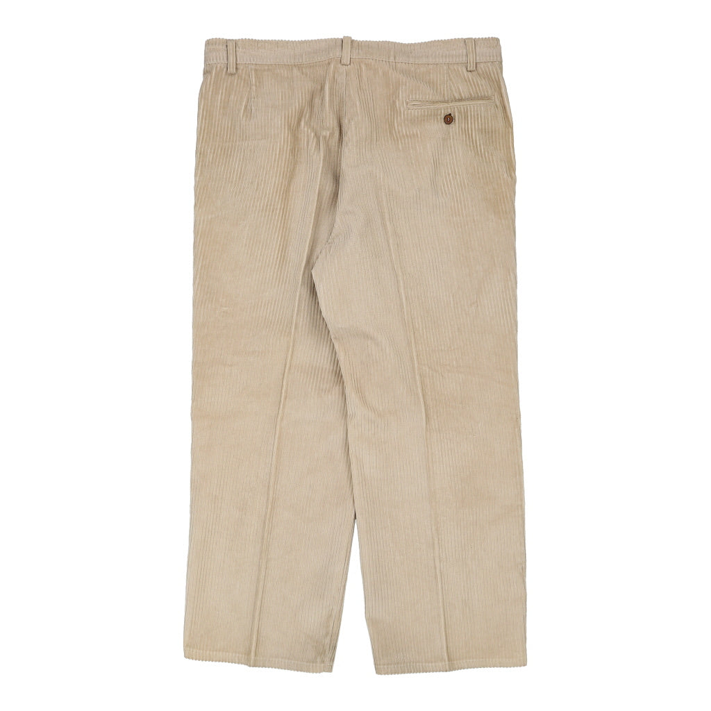 Carrera Cord Trousers - 41W 29L Beige Cotton Refurbished - Thrifted (note: this is a term often used to describe second- refurbished available on Cerqular