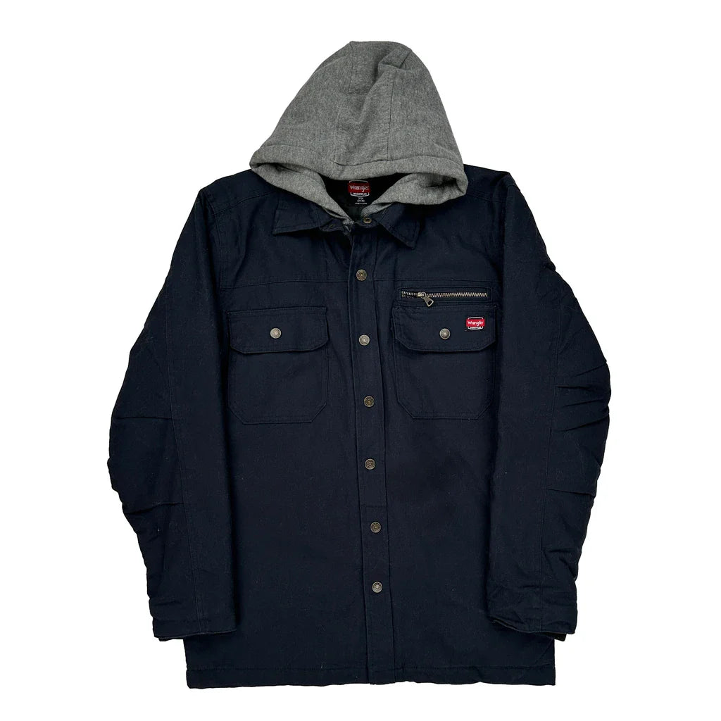 Buy Wrangler Jacket - Small Grey Cotton Blend Refurbished - $52.25 Wrangler Jacket - Small Grey Cotton Blend Refurbished - Thrifted (note: this is a term often used to describe second- refurbished available on Cerqular