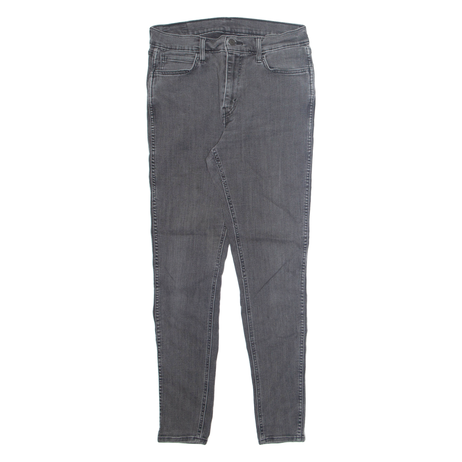 LEVI'S Womens Jeans Grey Regular Skinny W28 L29 Refurbished - N/A refurbished available on Cerqular