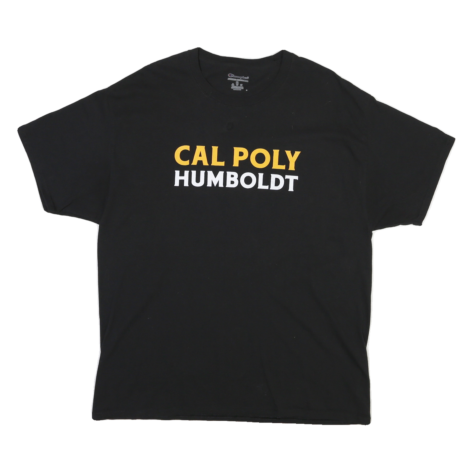 CHAMPION Mens Black Cal Poly Humboldt Graphic T-Shirt XL Short Sleeve Crew Neck Refurbished - N/A refurbished available on Cerqular
