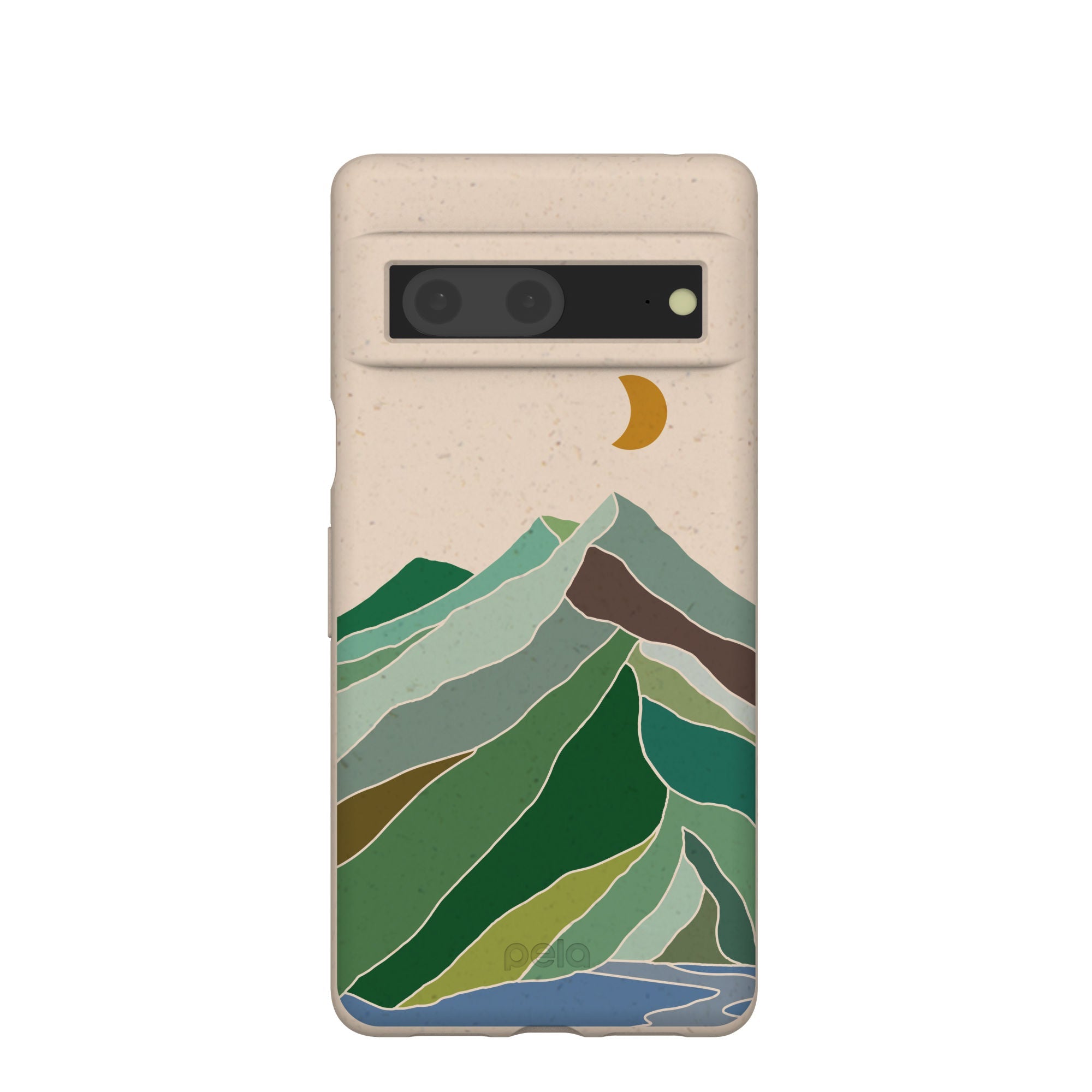 Seashell Mountain Sketch Google Pixel 7 Case Refurbished - Pela Case refurbished available on Cerqular