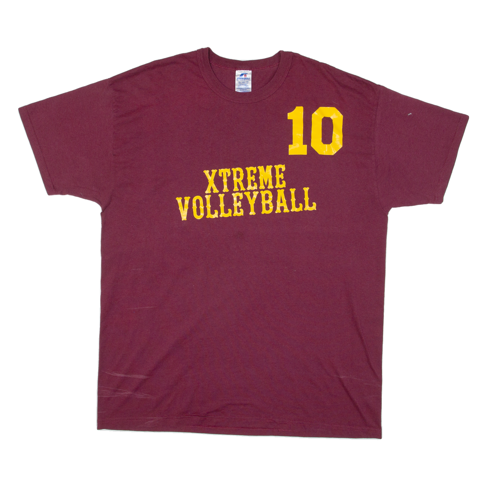 RUSSELL ATHLETIC Xtreme Volleyball Mens T-Shirt Maroon USA XL Refurbished - N/A refurbished available on Cerqular