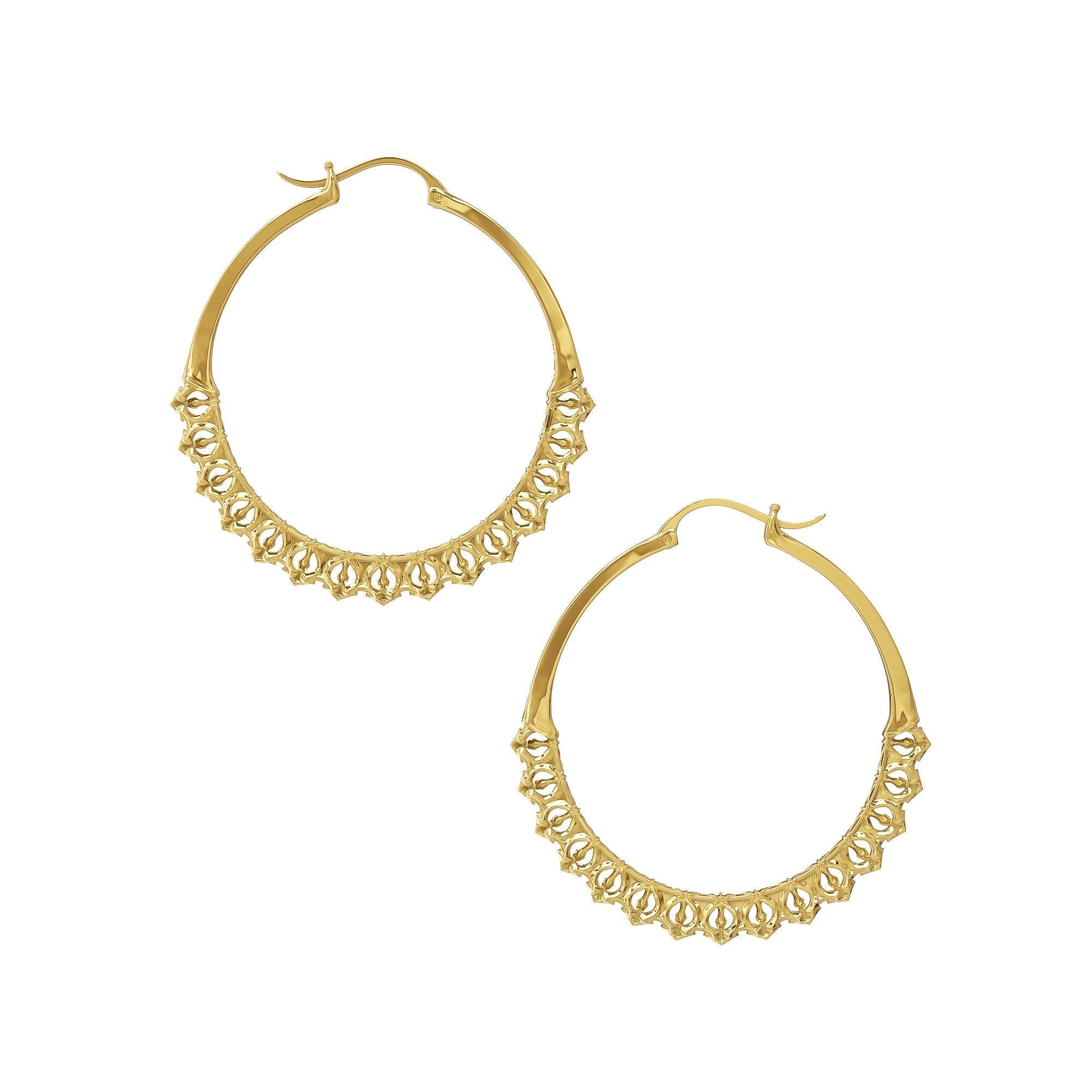 Calla Hoops Gold  Medium | Size: 2 in. Refurbished - N/A (There is no well-known brand by the name "A refurbished available on Cerqular