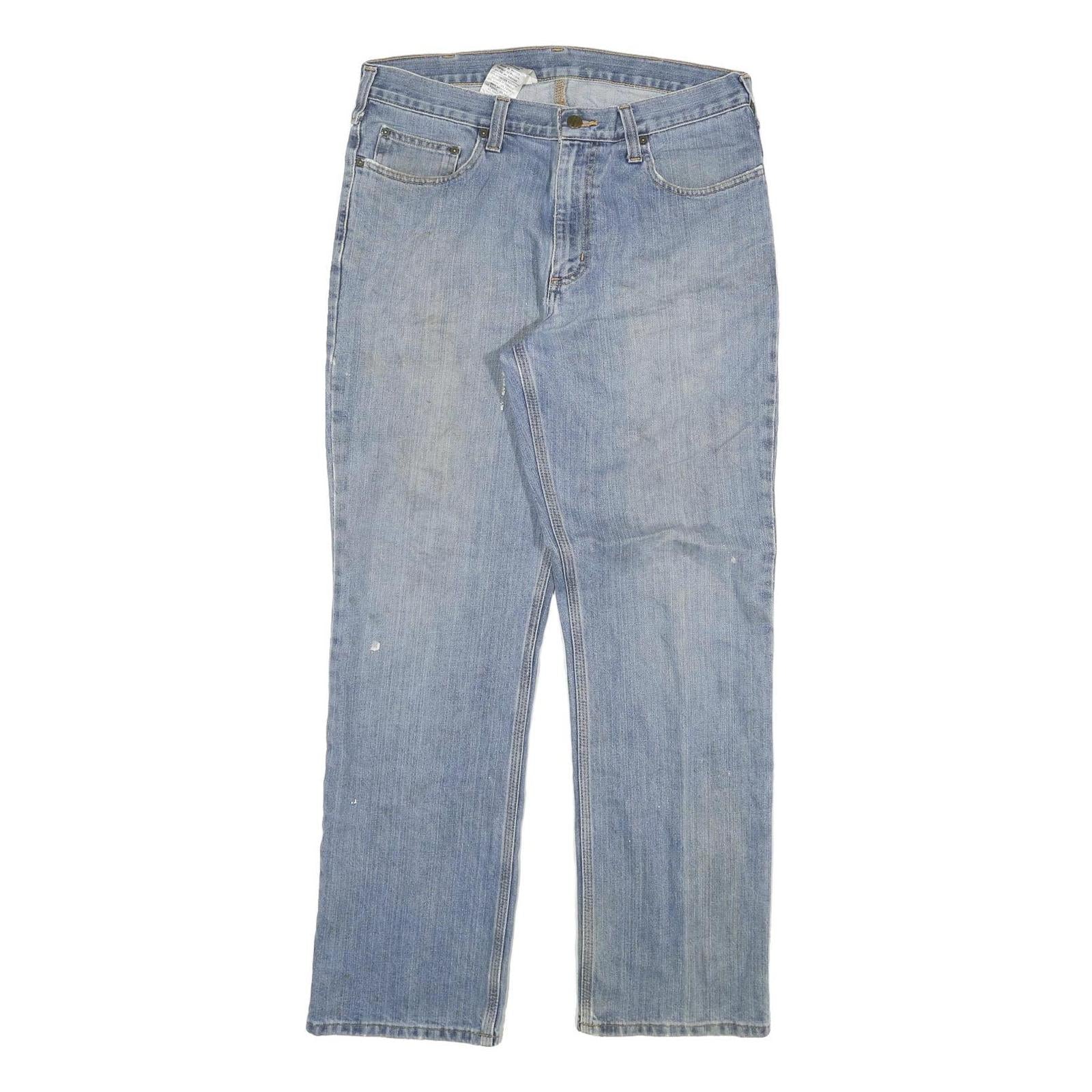 CARHARTT Mens Jeans Blue Regular Straight Denim Medium W32 L34 Durable Workwear Refurbished - N/A refurbished available on Cerqular