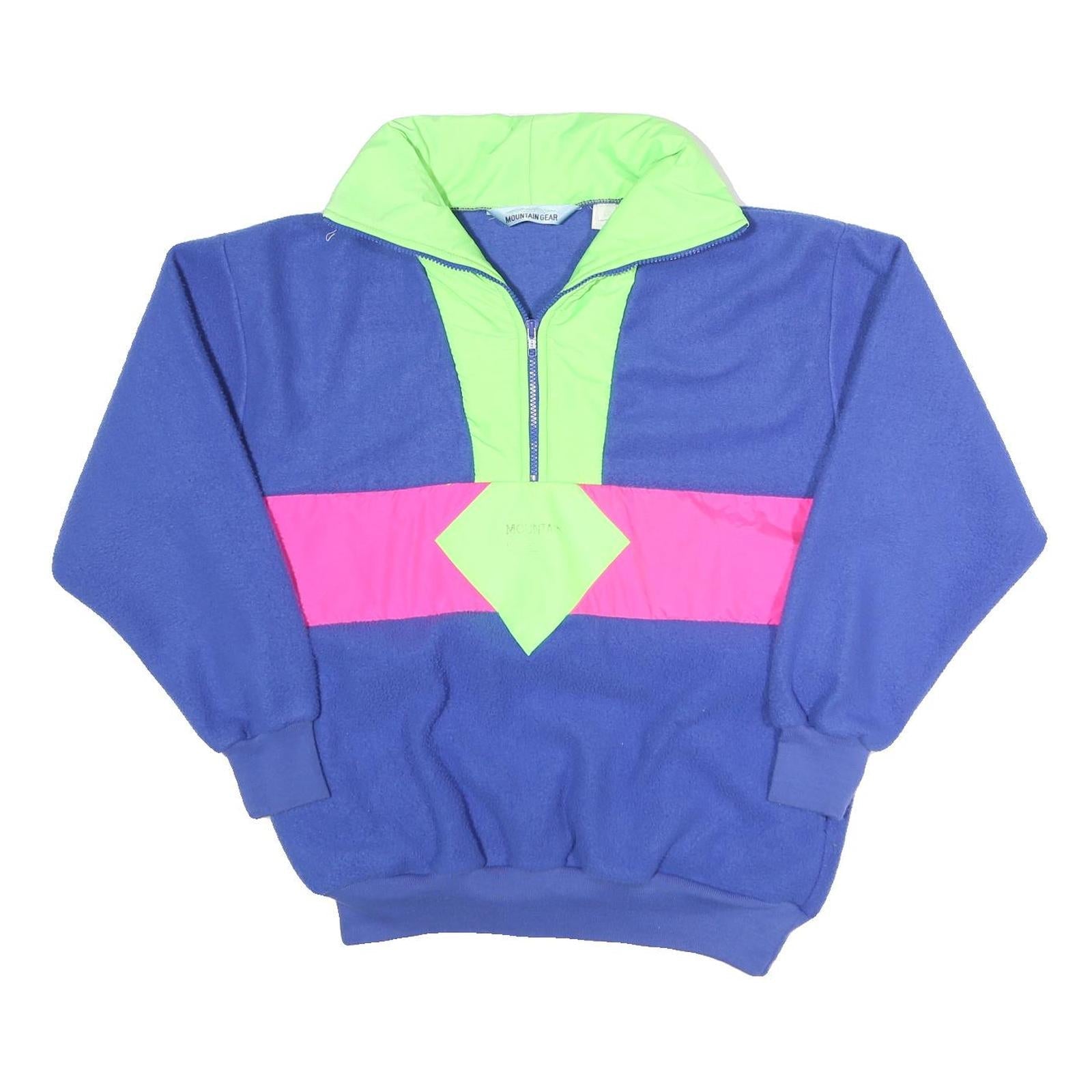 MOUNTAIN GEAR Mens Blue & Pink Colourblock Jacket S Polyester Zip Pullover Refurbished - N/A refurbished available on Cerqular