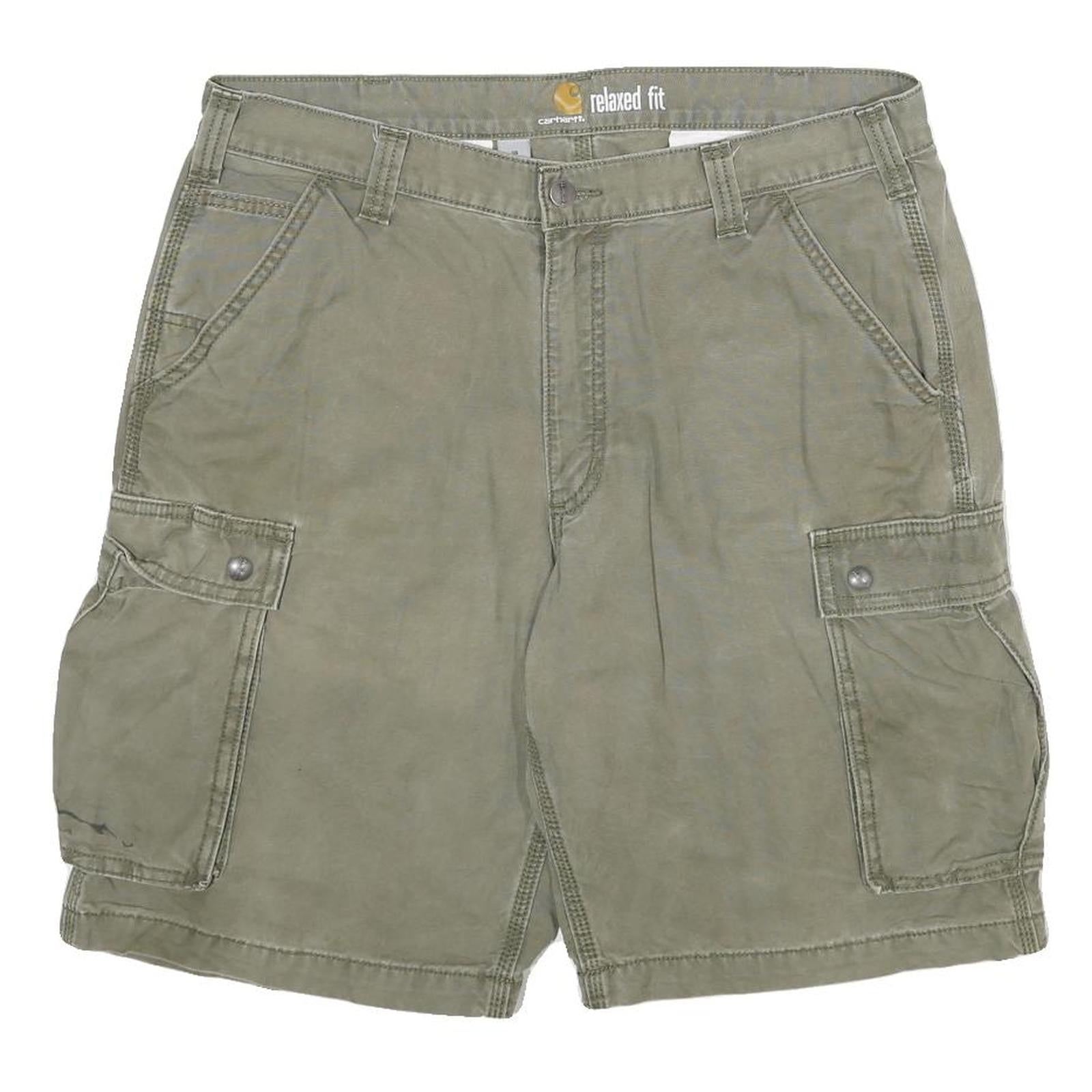 CARHARTT Mens Shorts Green Cargo Relaxed Fit XL W38 Durable Workwear Refurbished - N/A refurbished available on Cerqular