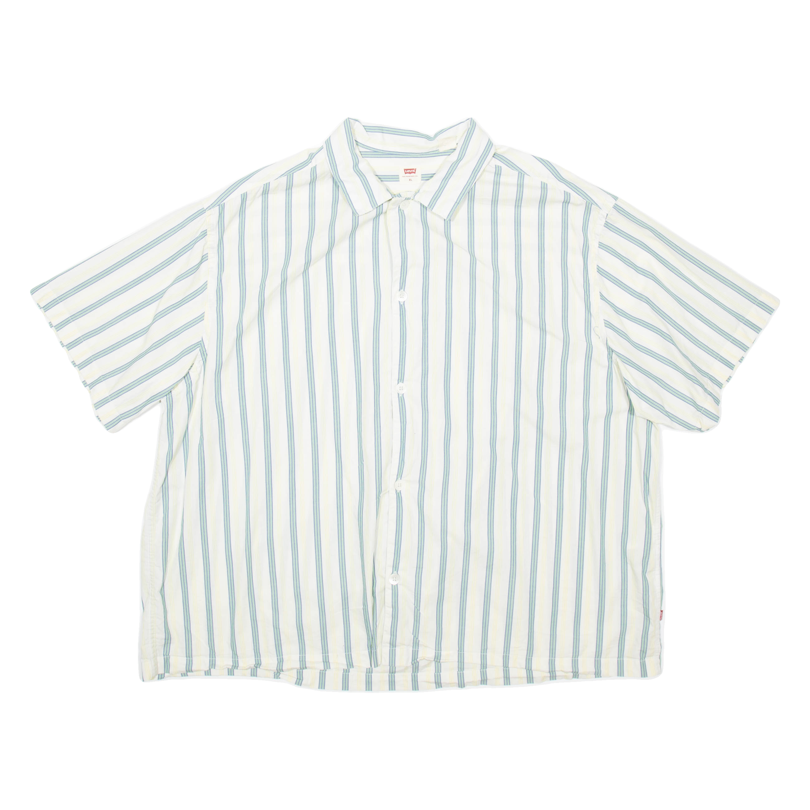 LEVI'S Mens Shirt White Striped XL Refurbished - N/A refurbished available on Cerqular