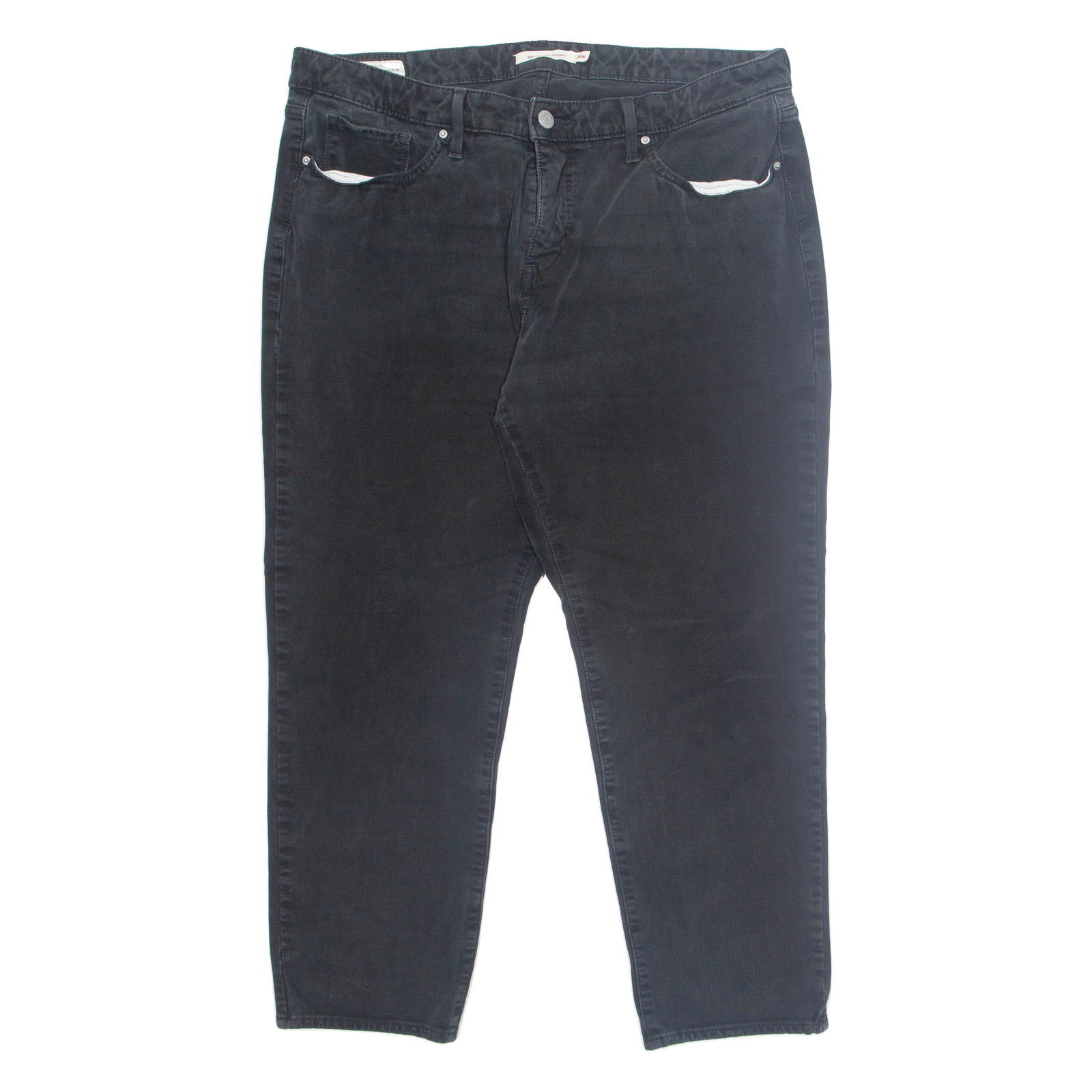 LEVI'S 311 Shaping BIG E 3/4 Womens Trousers Black Regular Tapered W34 L25 Refurbished - N/A refurbished available on Cerqular