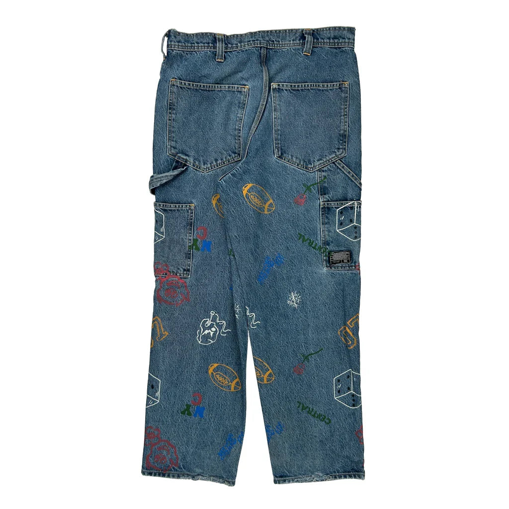 Buy Unbranded Graphic Carpenter Jeans - 34W 30L Multicoloured Denim Refurbished - $80.39 Unbranded Graphic Carpenter Jeans - 34W 30L Multicoloured Denim Refurbished - Thrifted (note: this is a term often used to describe second- refurbished available on Cerqular