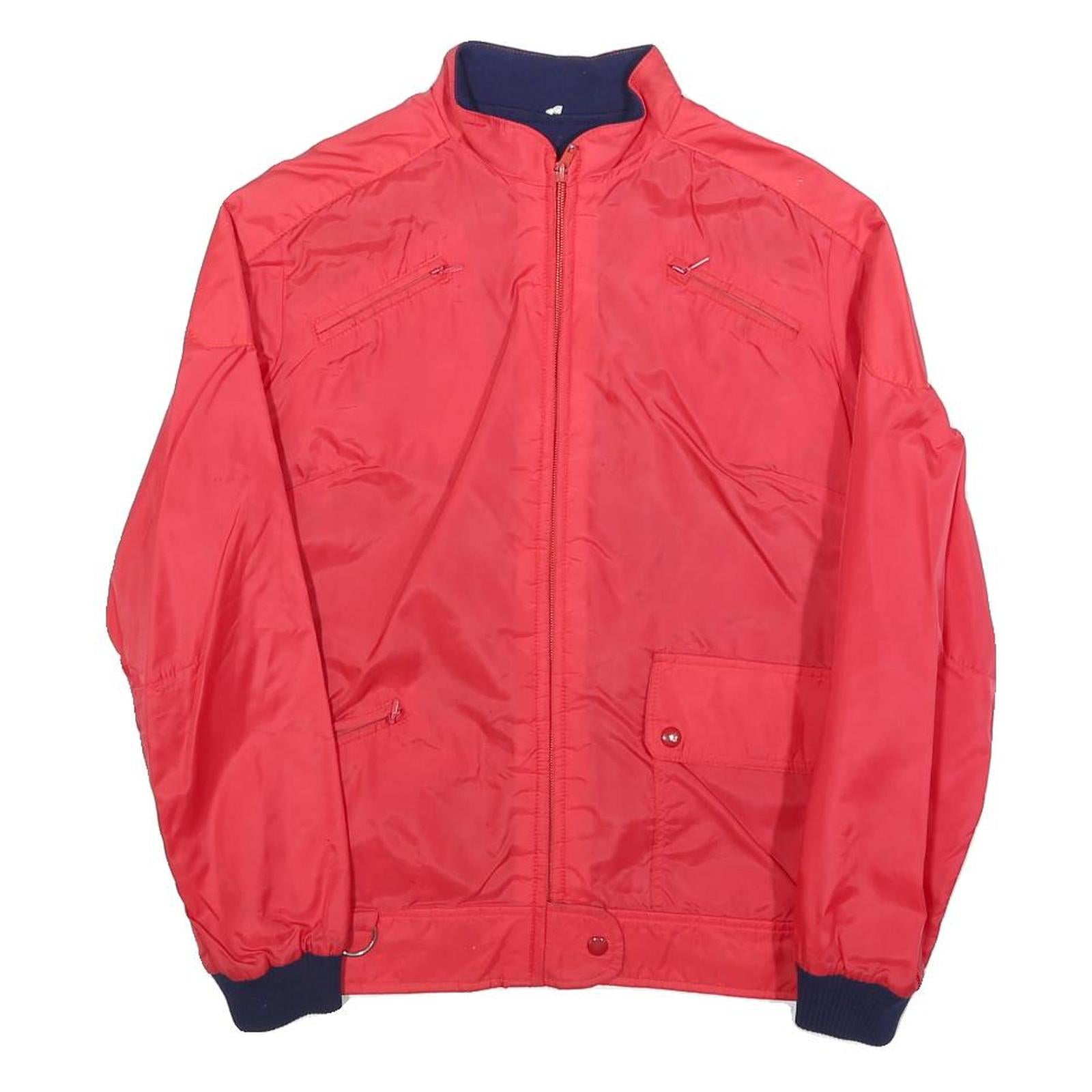 Womens Red & Navy Plain Polyester Blend Jacket S Zip Casual Lightweight Refurbished - N/A refurbished available on Cerqular