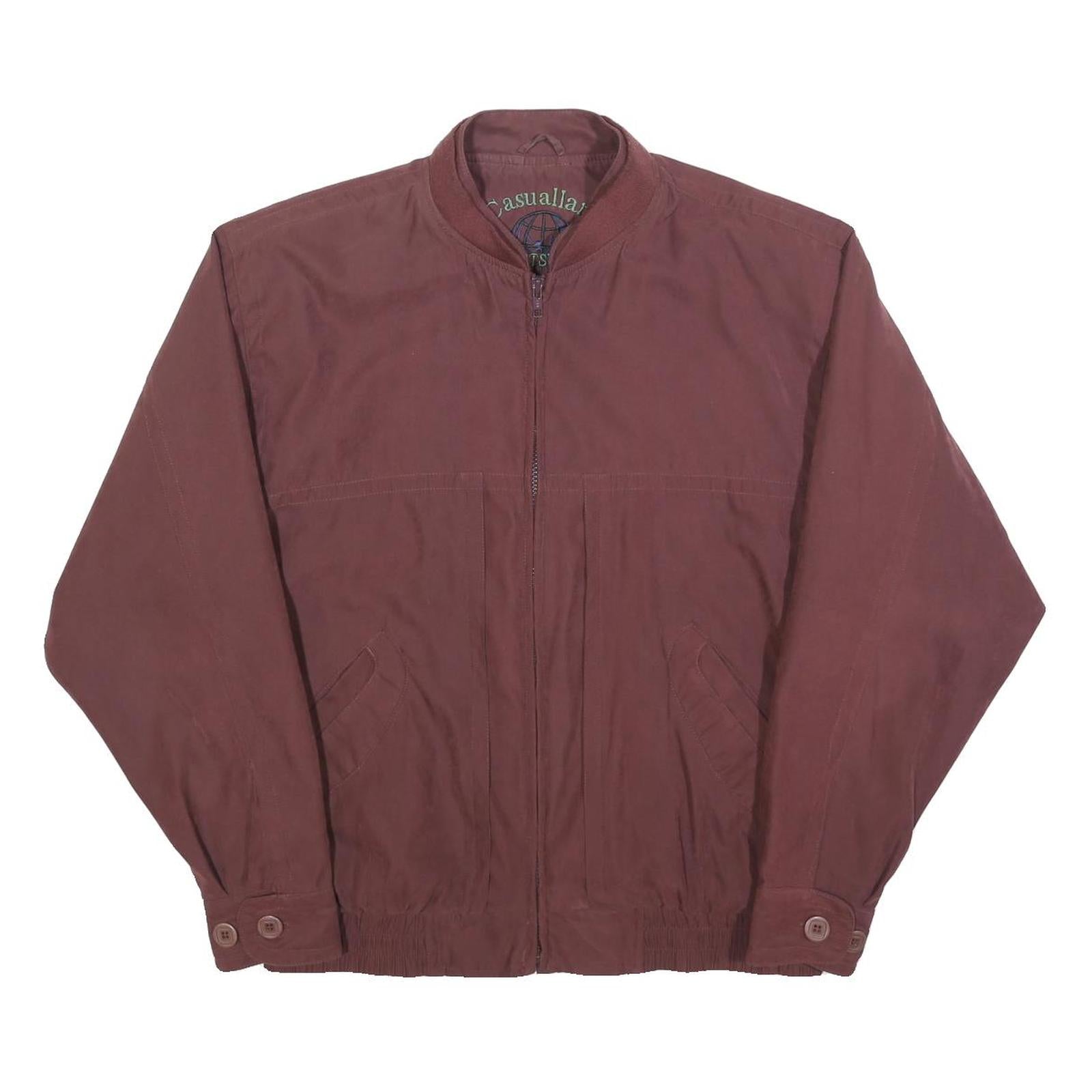 CASUALLAND Mens Maroon Zip Jacket M Polyester Blend Casual Basic Refurbished - N/A refurbished available on Cerqular