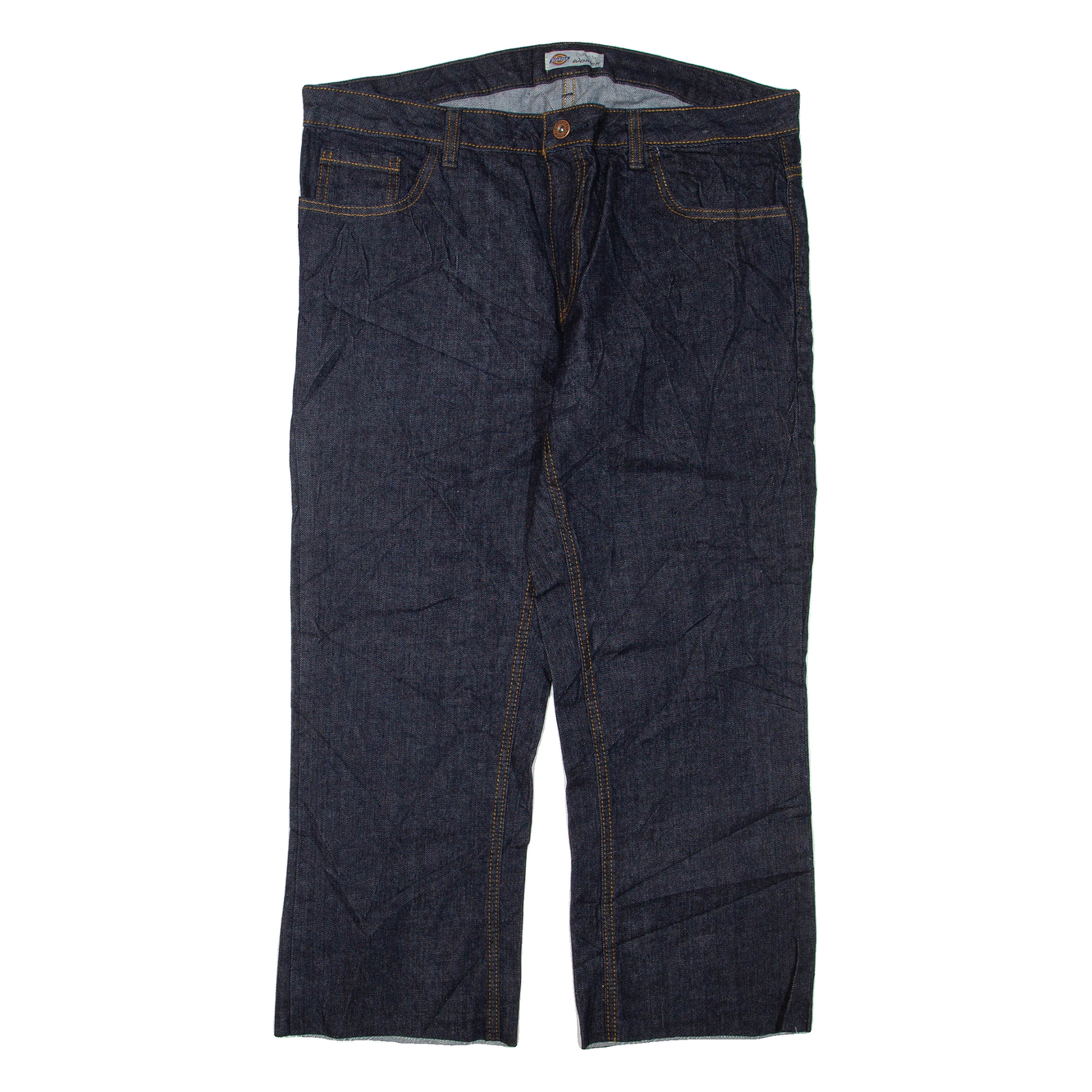 DICKIES Womens Jeans Blue Regular Straight W36 L25 Refurbished - N/A refurbished available on Cerqular