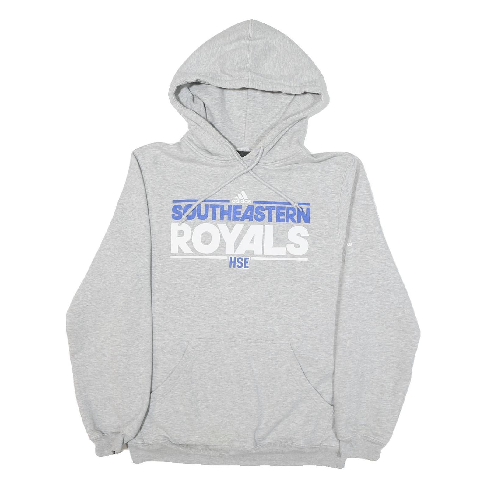 ADIDAS Mens Grey Southeastern Royals Hoodie M Cotton Blend Casual Pullover Refurbished - N/A refurbished available on Cerqular