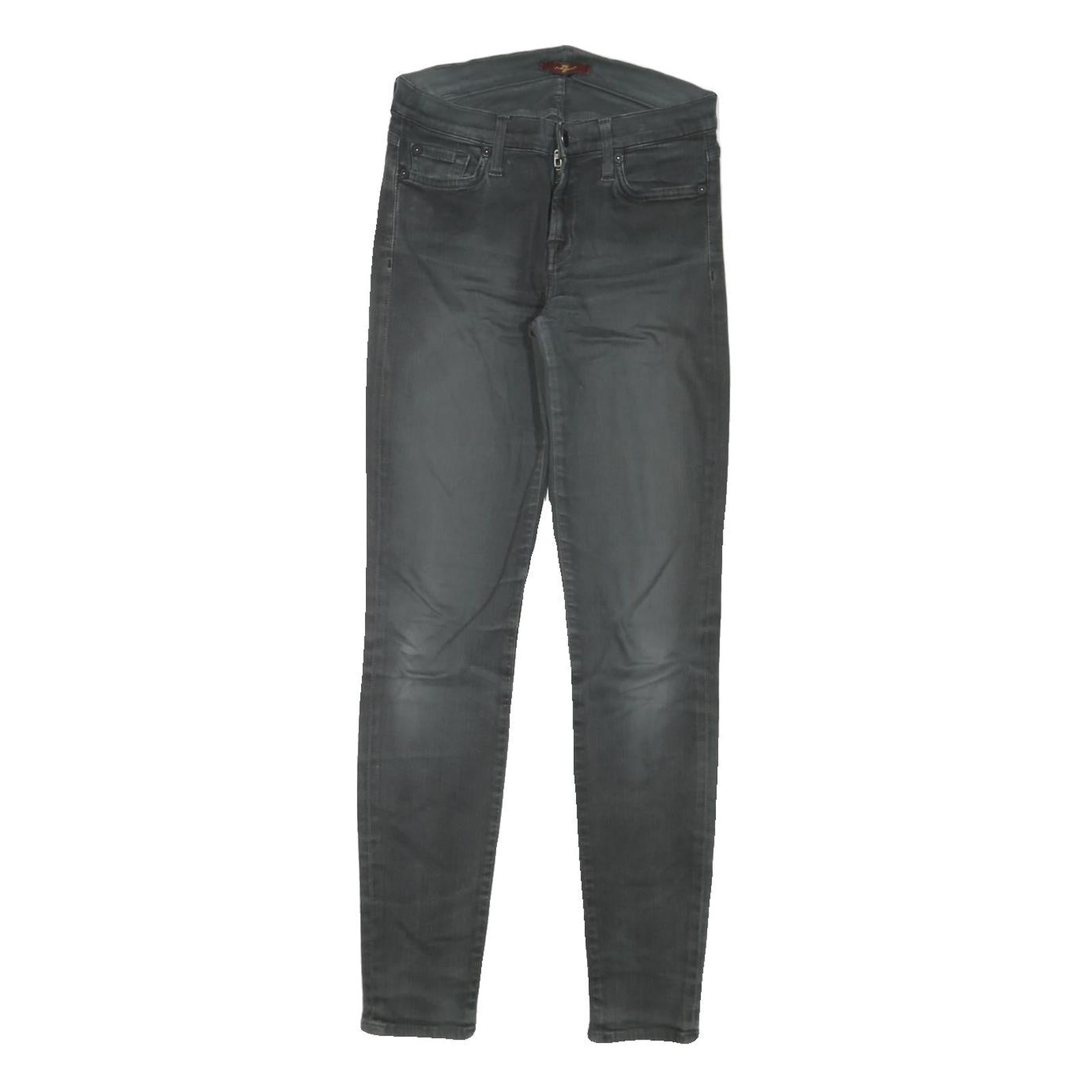 Womens Slim Black Denim Jeans Zip W26 L29 Stylish Casual Stretch Fit Refurbished - N/A refurbished available on Cerqular