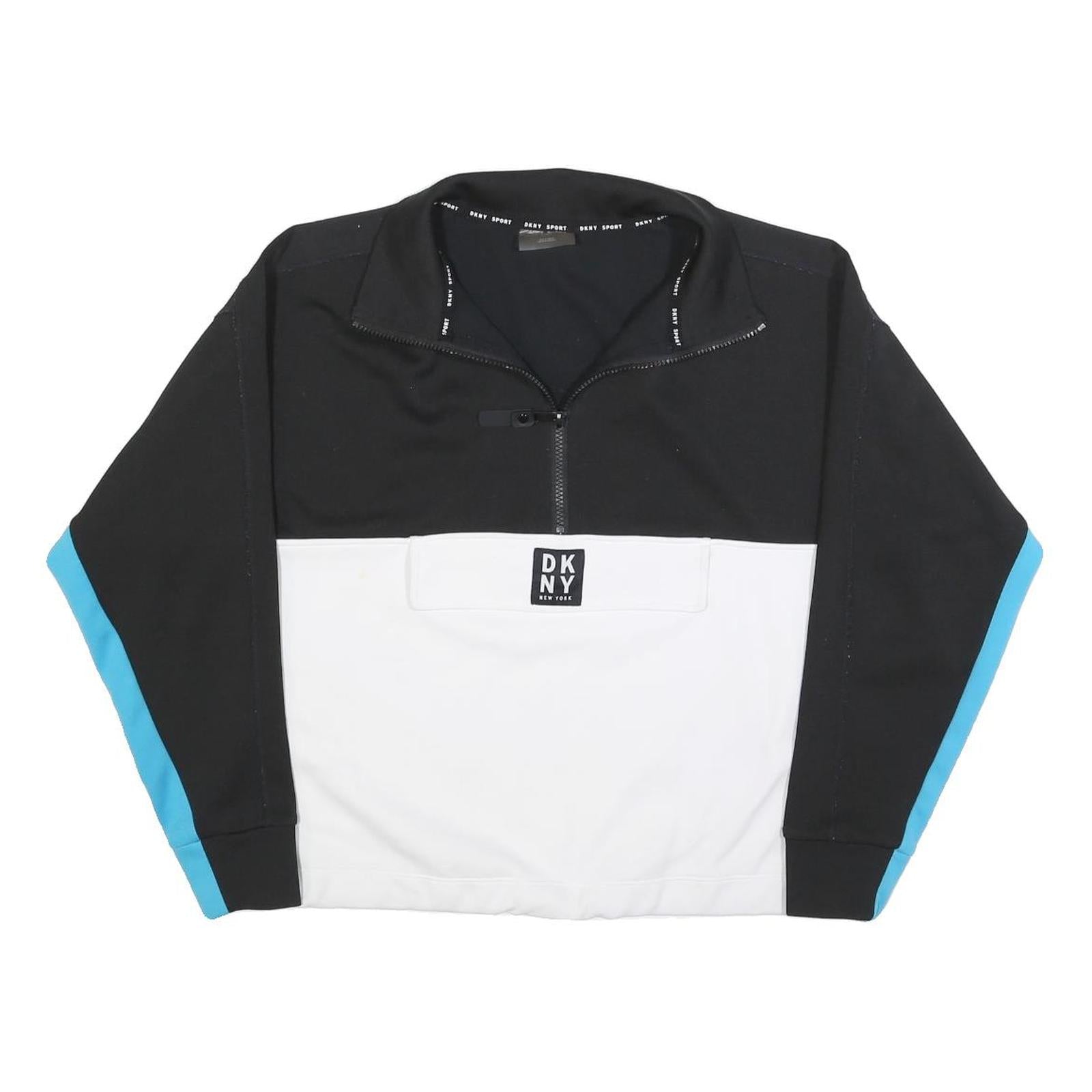 Buy DKNY Womens Black & White Blue Colourblock Pullover S Sweatshirt Half Zip Refurbished - $41.59 DKNY Womens Black & White Blue Colourblock Pullover S Sweatshirt Half Zip Refurbished - N/A refurbished available on Cerqular