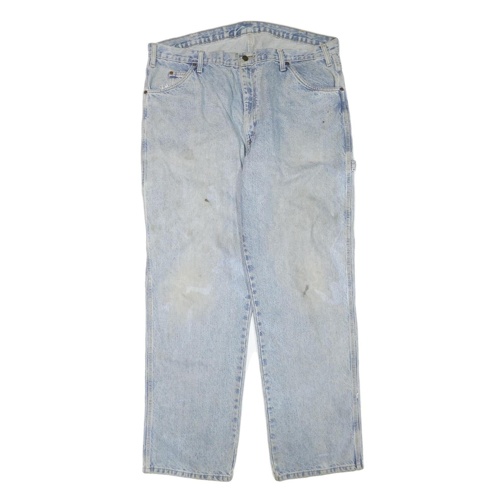 DICKIES Mens Regular Fit Light Blue Denim Jeans W40 L34 Zip Closure Casual Wear Refurbished - N/A refurbished available on Cerqular