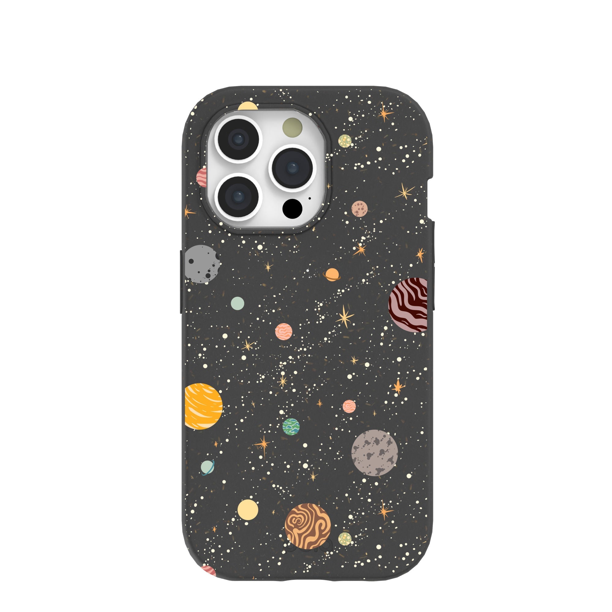 Black Galactic Glow iPhone 15 Pro Case Refurbished - Pela Case refurbished available on Cerqular