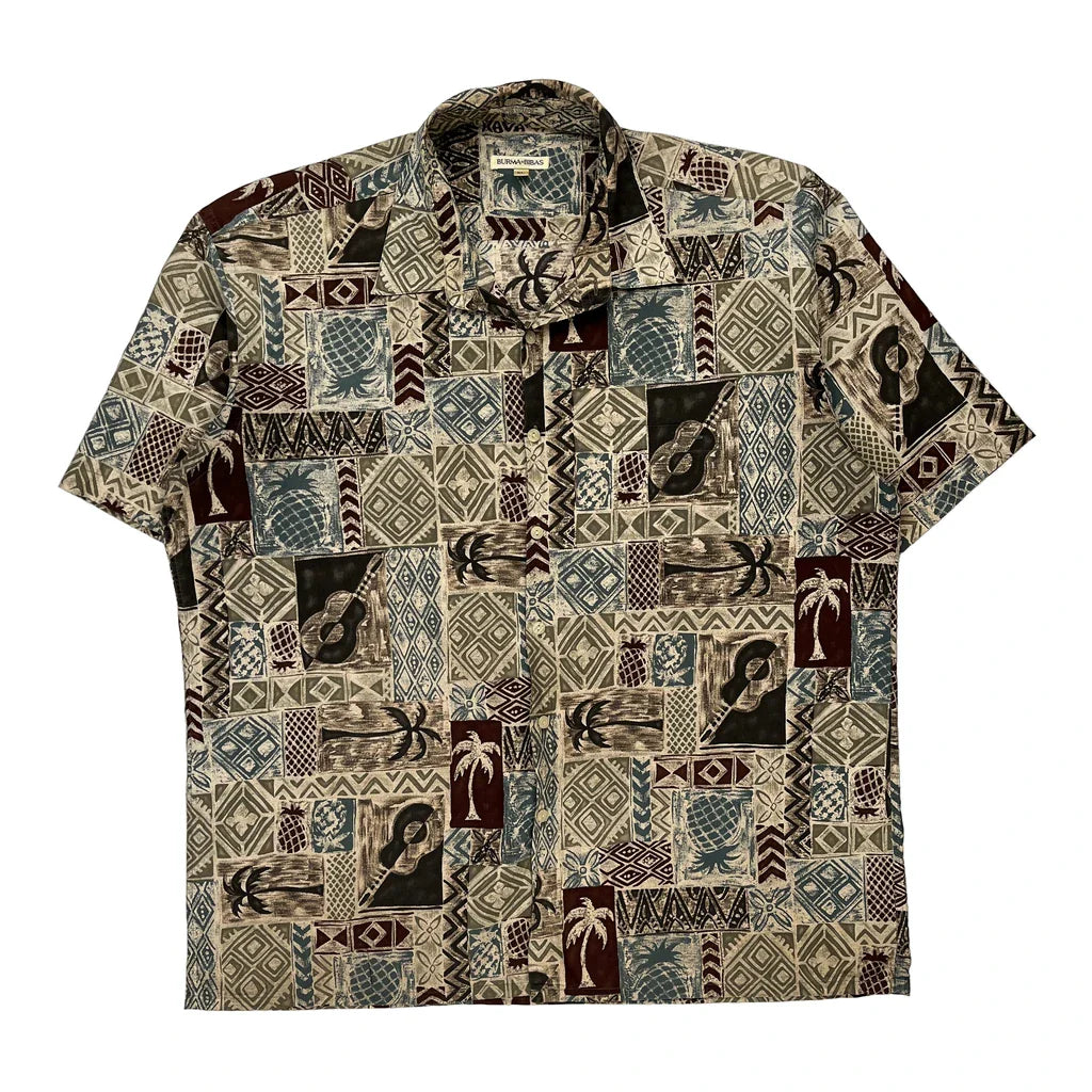 Burma Bibas Hawaiian Shirt - XL Multicoloured Cotton Refurbished - Thrifted (note: this is a term often used to describe second- refurbished available on Cerqular