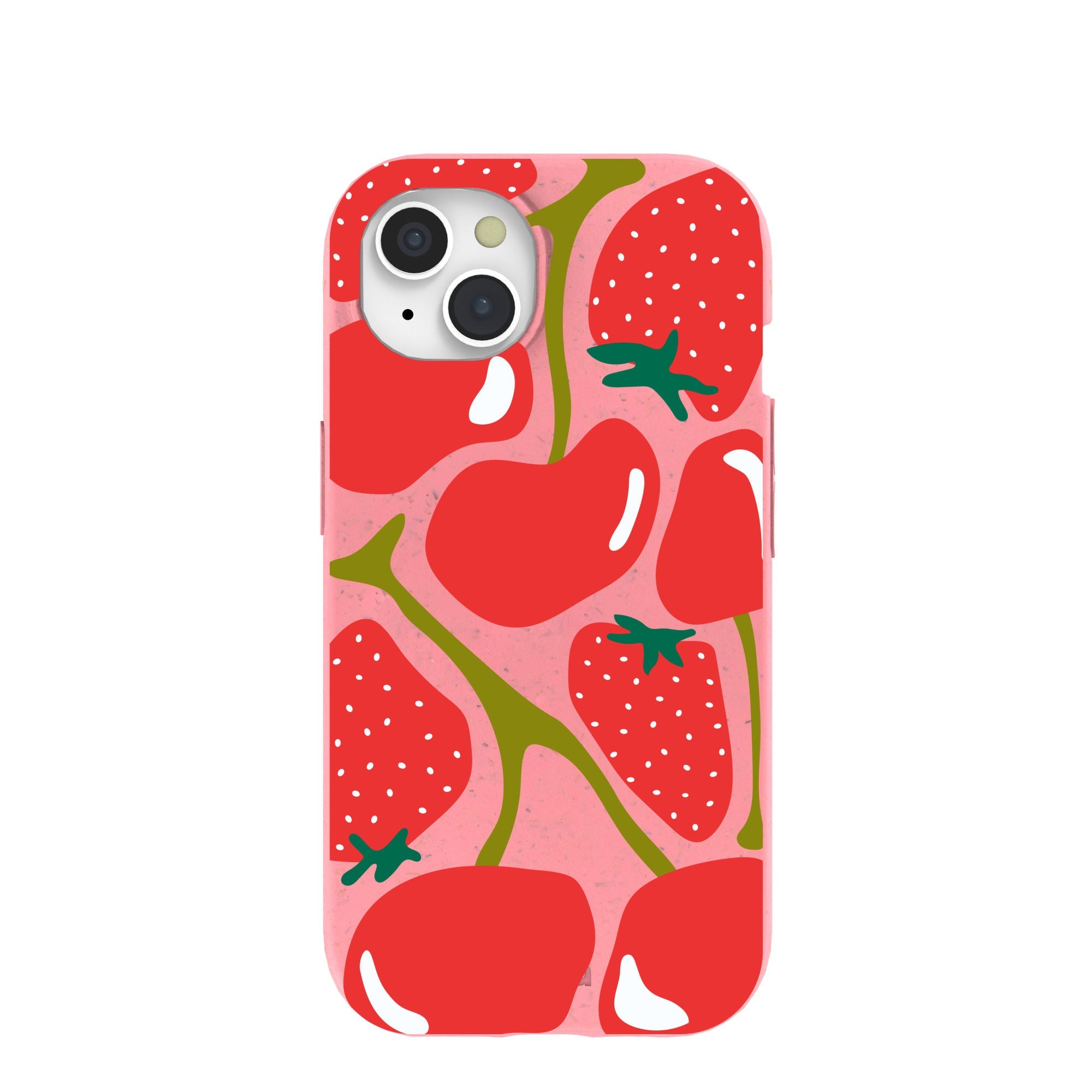 Bubblegum Pink Cherry Berry iPhone 15 Case Refurbished - Pela Case refurbished available on Cerqular