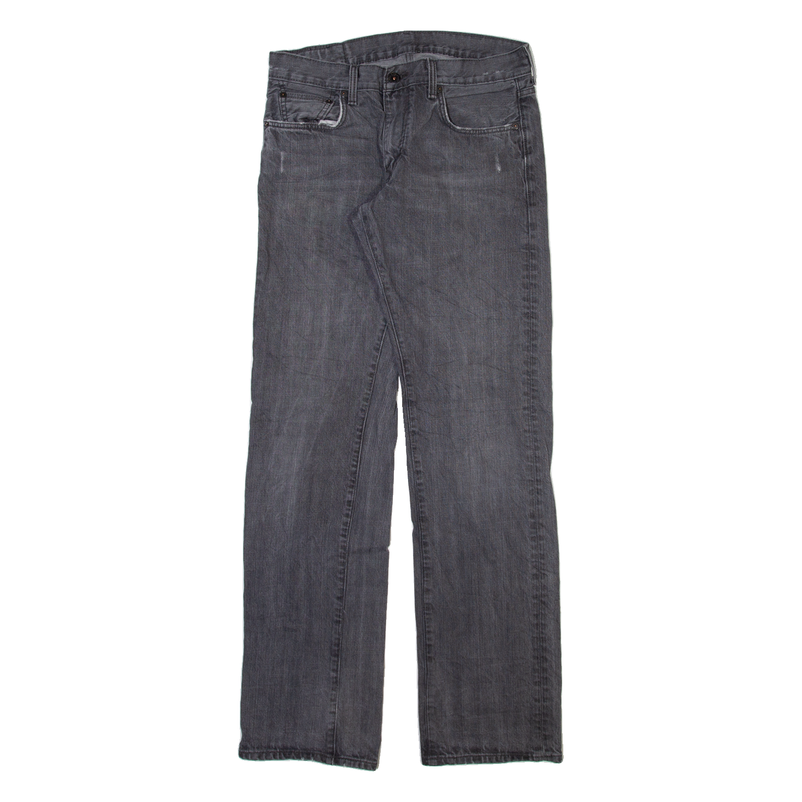 LEVI'S Mens Jeans Grey Regular Straight Stone Wash W31 L34 Refurbished - N/A refurbished available on Cerqular