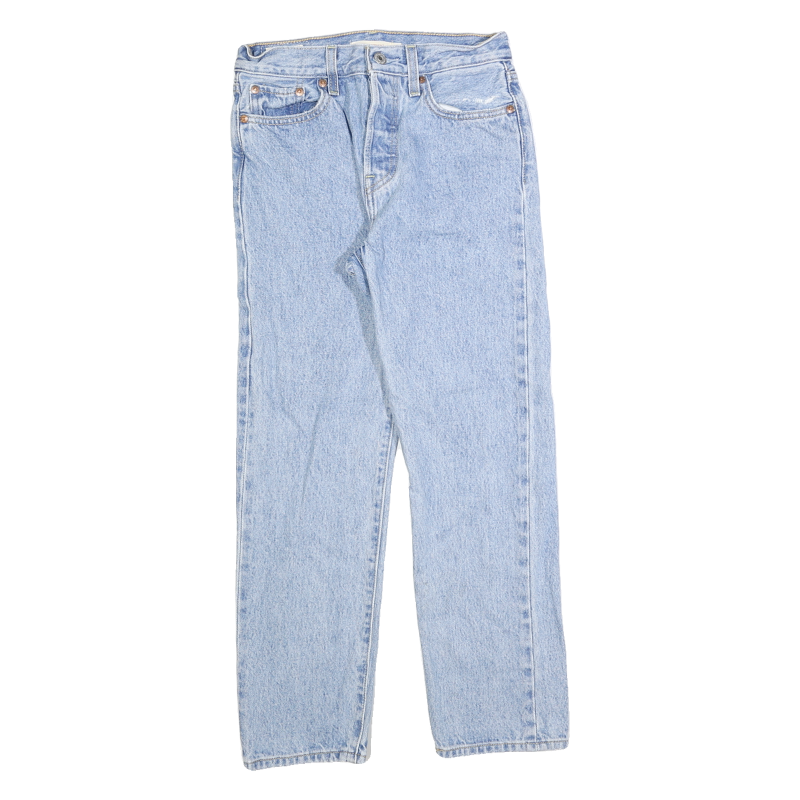 LEVI'S Womens Jeans Blue Regular Straight Denim Light W25 L26 Classic Cotton Refurbished - N/A refurbished available on Cerqular