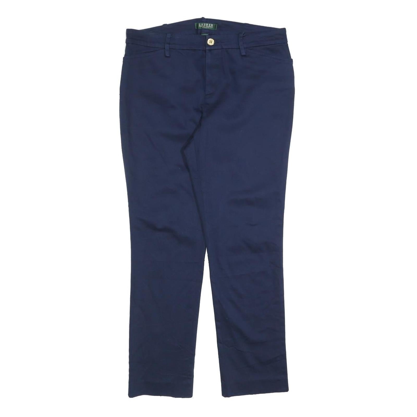 Buy LAUREN RALPH LAUREN Womens Cotton Blend Navy Slim Tapered Trousers W30 L27 Refurbished - $41.59 LAUREN RALPH LAUREN Womens Cotton Blend Navy Slim Tapered Trousers W30 L27 Refurbished - N/A refurbished available on Cerqular