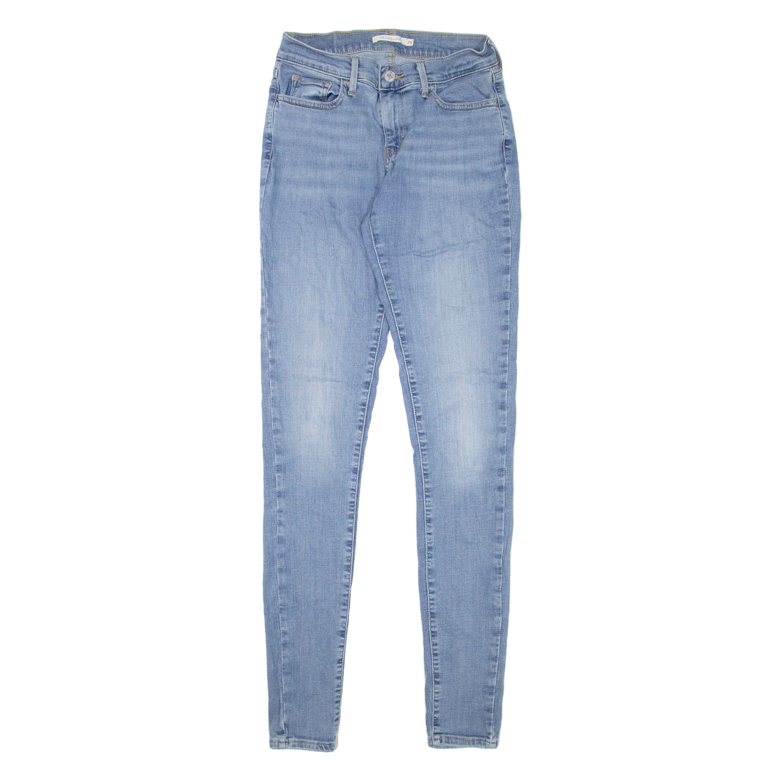LEVI'S 710 Womens Jeans Blue Slim Skinny Stone Wash W24 L34 Refurbished - N/A refurbished available on Cerqular