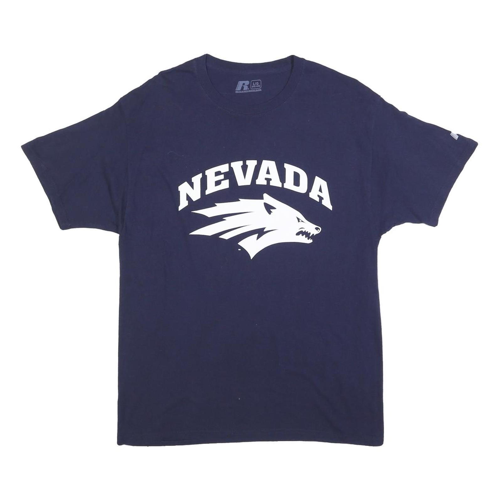 Buy RUSSELL ATHLETIC Mens Navy Blue Nevada Graphic T-Shirt L Short Sleeve Crew Neck Refurbished - $16.89 RUSSELL ATHLETIC Mens Navy Blue Nevada Graphic T-Shirt L Short Sleeve Crew Neck Refurbished - N/A refurbished available on Cerqular