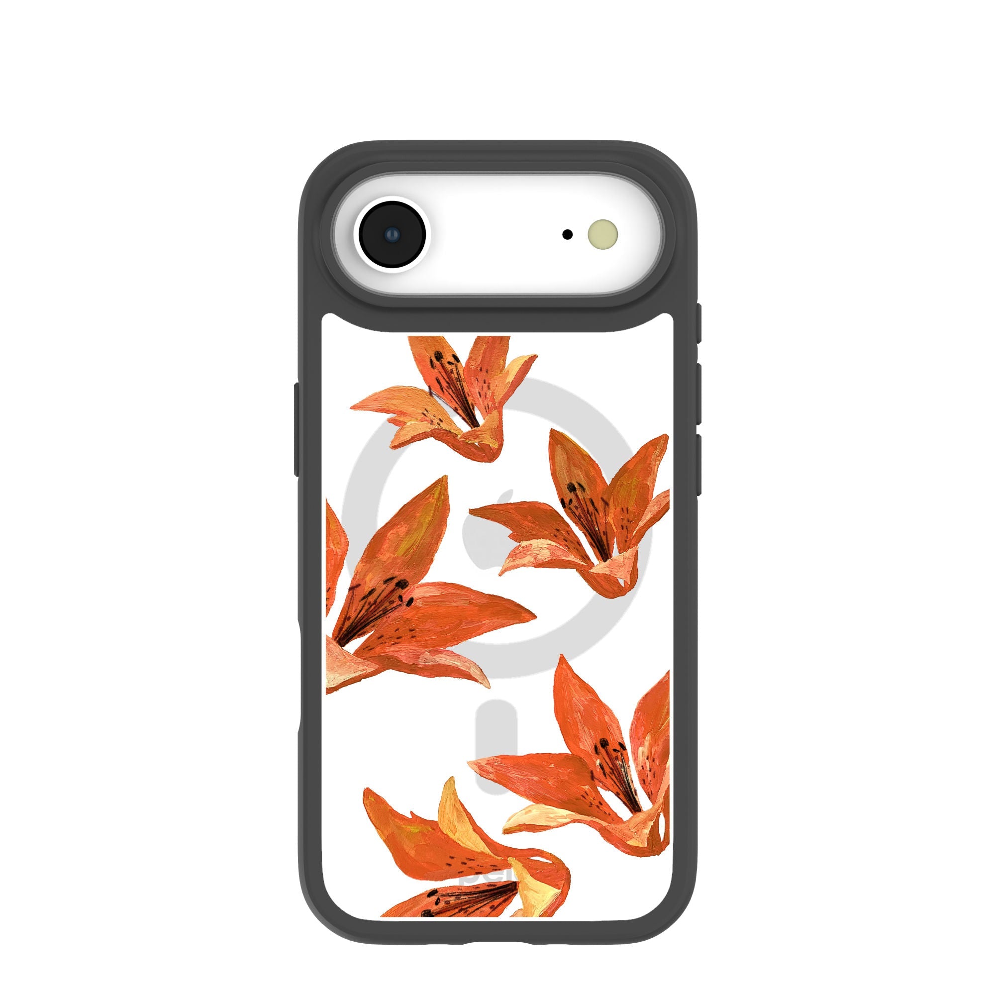 Clear Tiger Lily iPhone Air Case With Noir Ridge (MagSafe included) Refurbished - Pela Case refurbished available on Cerqular
