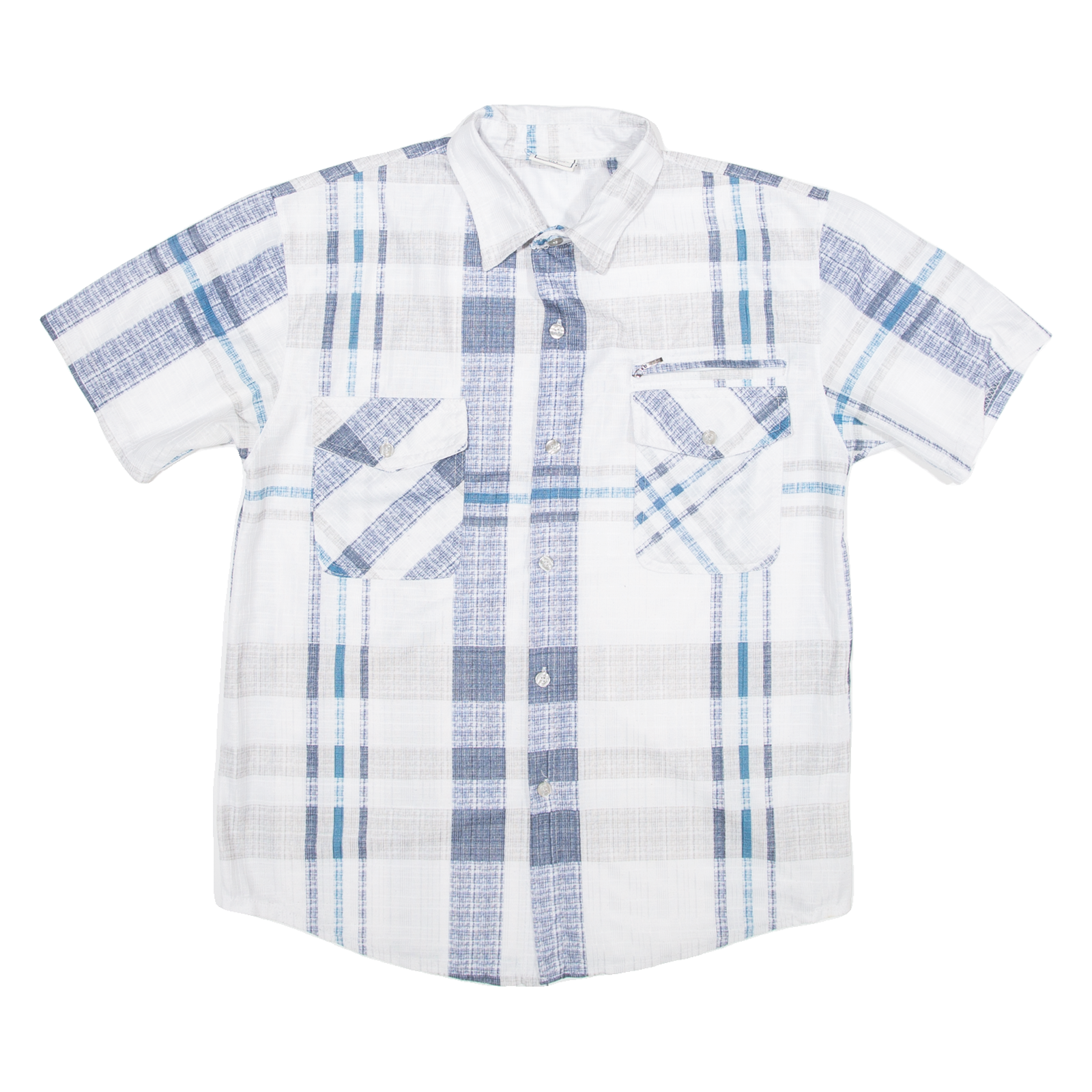 BLU JACK Mens Shirt Blue Check L Refurbished - N/A refurbished available on Cerqular