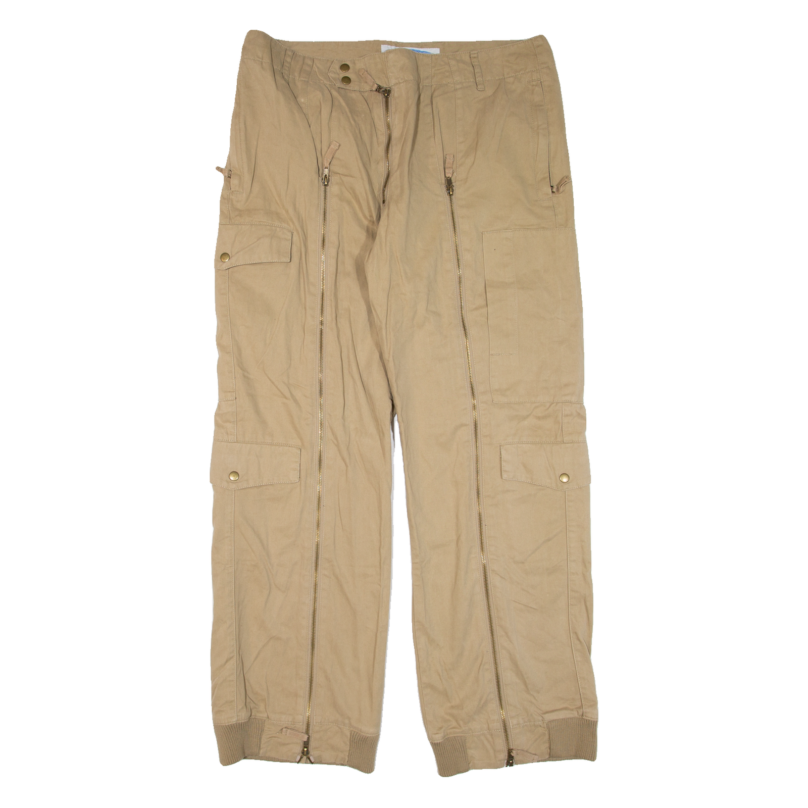 GLOBAL FUNK Womens Trousers Beige Loose Straight W37 L31 Refurbished - N/A refurbished available on Cerqular