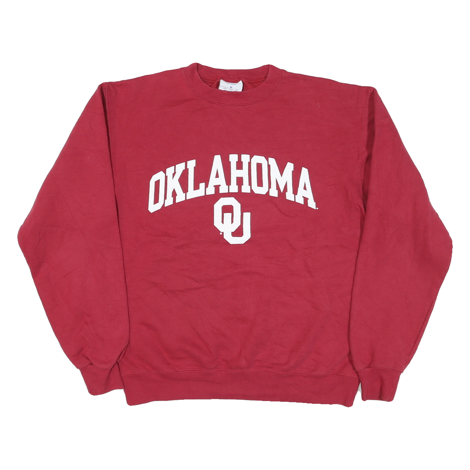 CHAMPION Mens Red Oklahoma OU Crew Neck M Cotton Blend Pullover Sweatshirt Refurbished - N/A refurbished available on Cerqular
