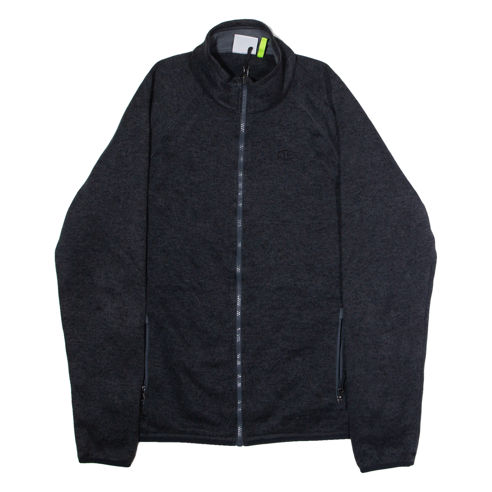CHAMPION Mens Fleece Jacket Grey Knit L Refurbished - N/A refurbished available on Cerqular