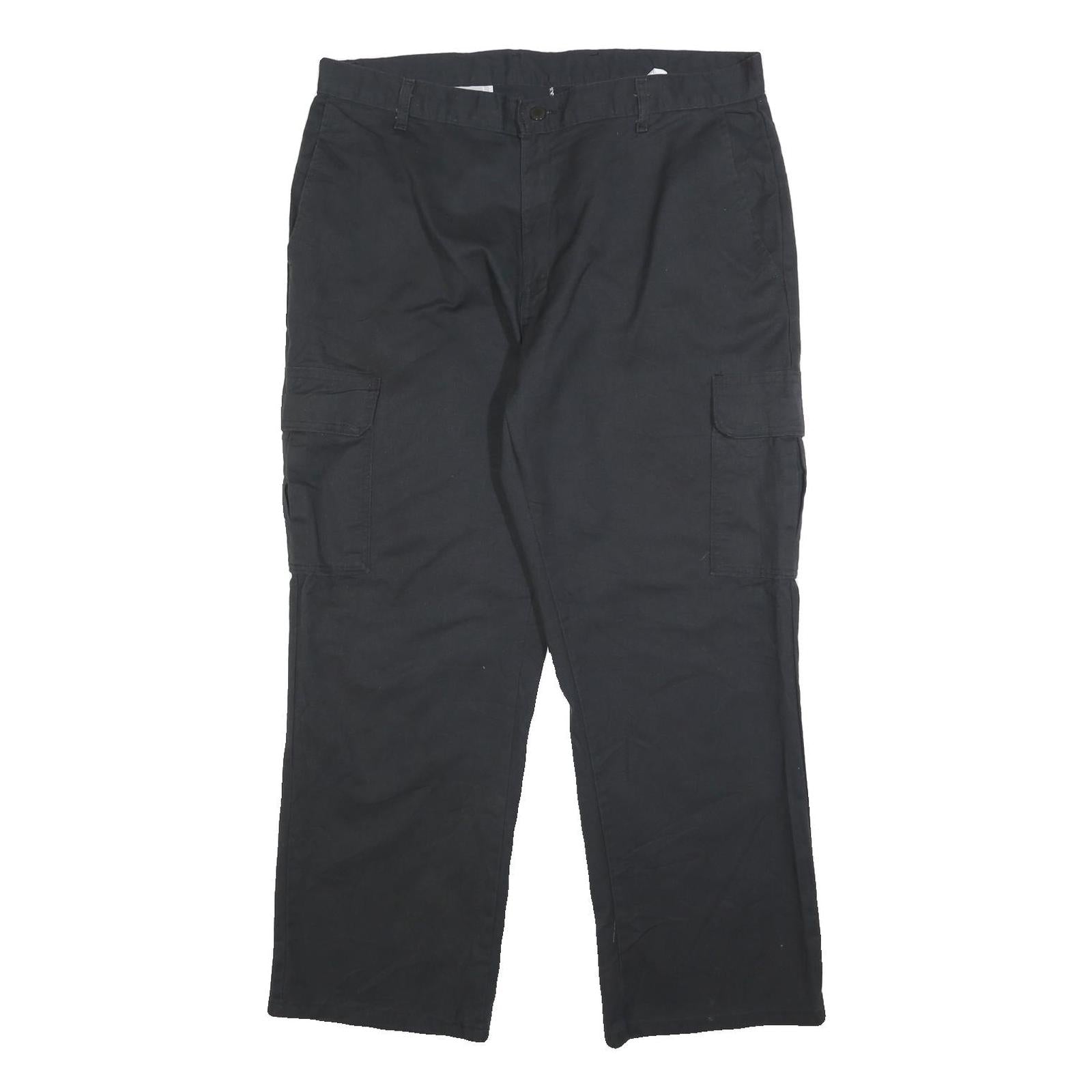 DICKIES Mens Black Relaxed Cargo Trousers W38 L30 Cotton Blend Workwear Refurbished - N/A refurbished available on Cerqular