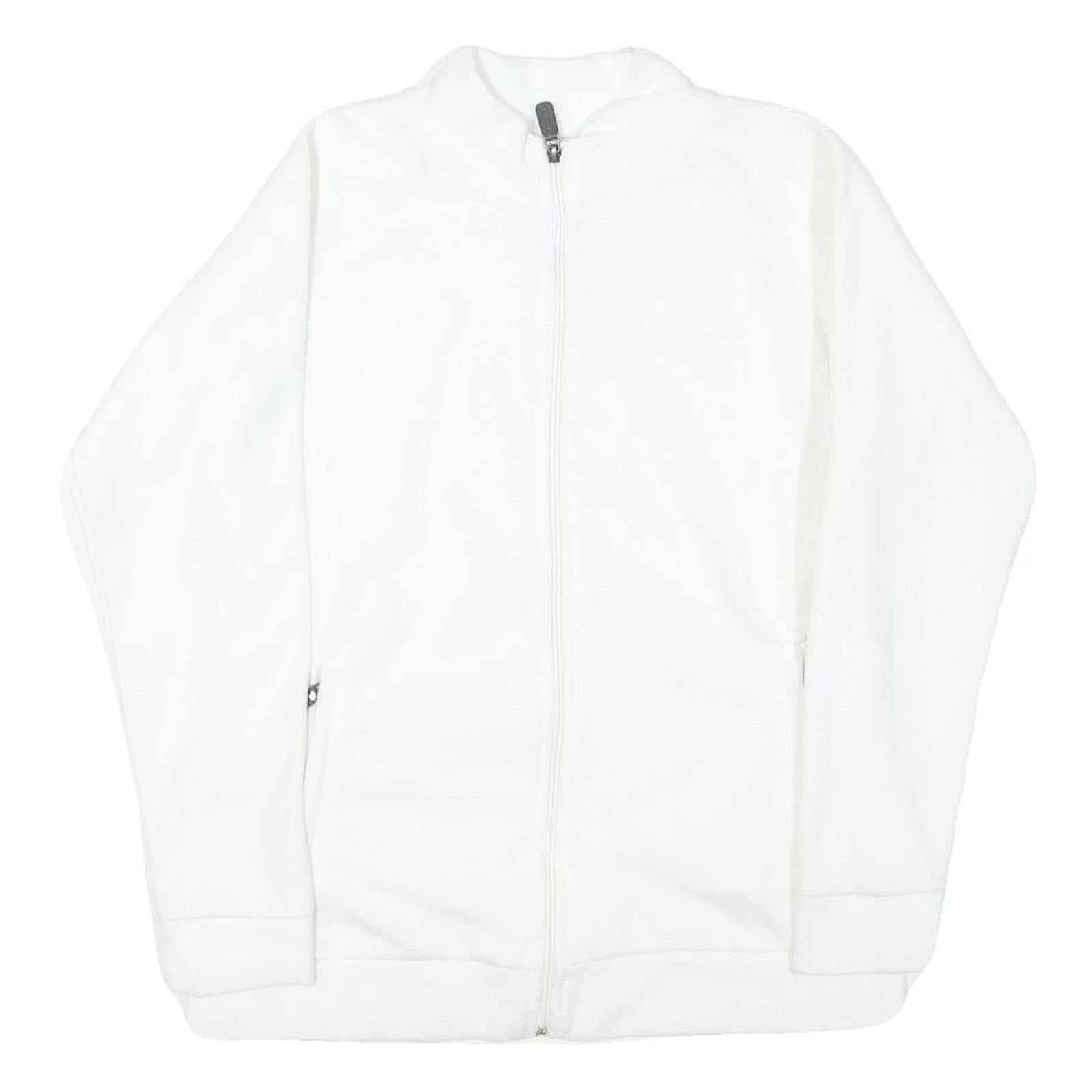 CHICOREE Womens White Jacket M Polyester Blend Plain Zip Casual Outerwear Refurbished - N/A refurbished available on Cerqular