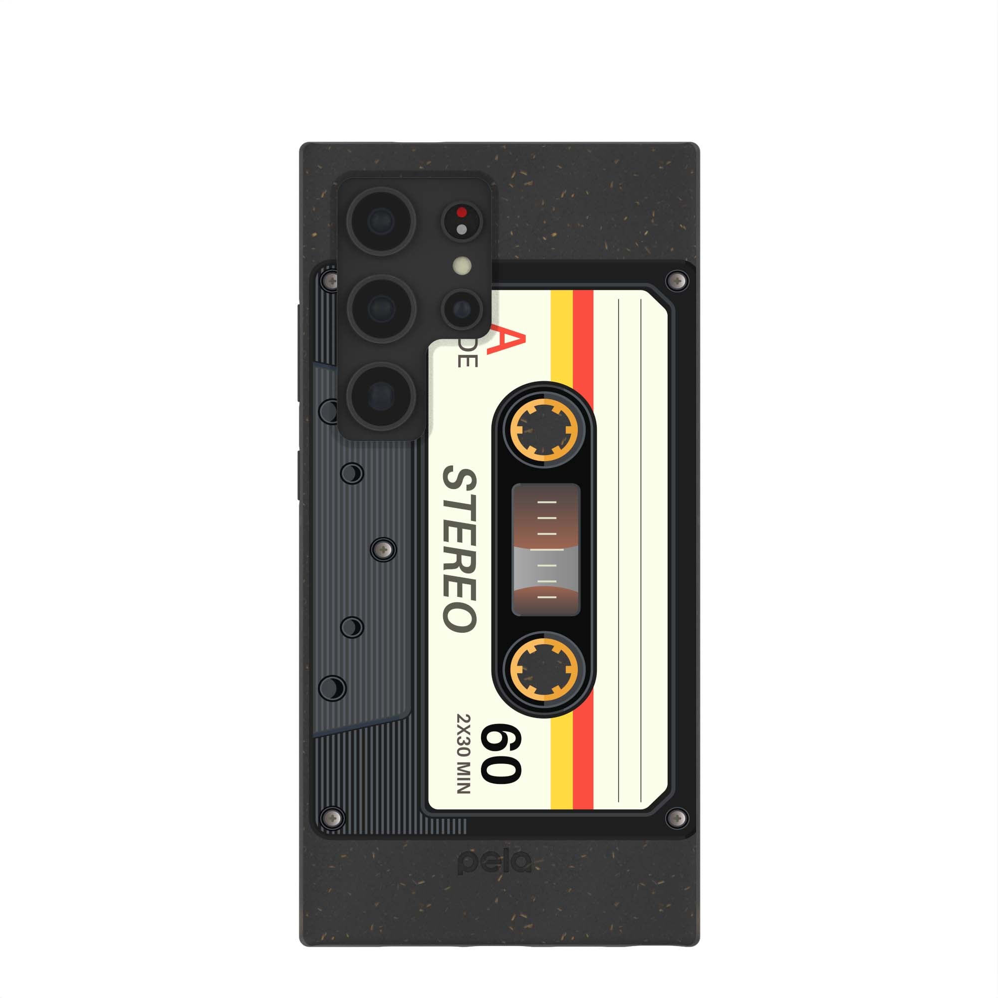 Black Cassette Samsung Galaxy S24 Ultra Case Refurbished - Pela Case refurbished available on Cerqular
