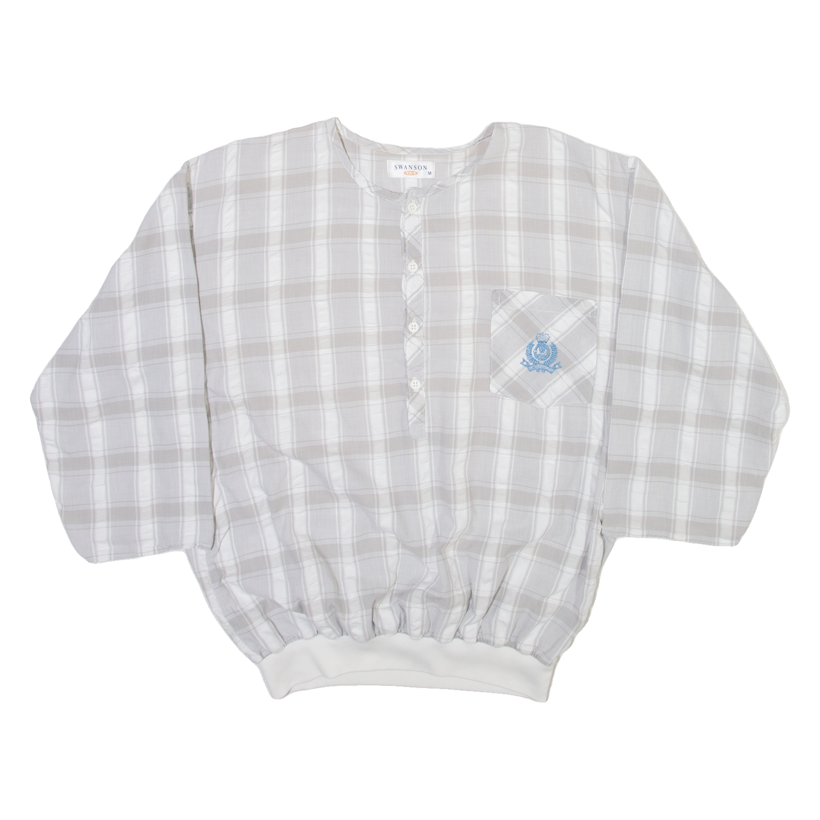 SWANSON Mens Shirt Grey Check Long Sleeve M Refurbished - N/A refurbished available on Cerqular