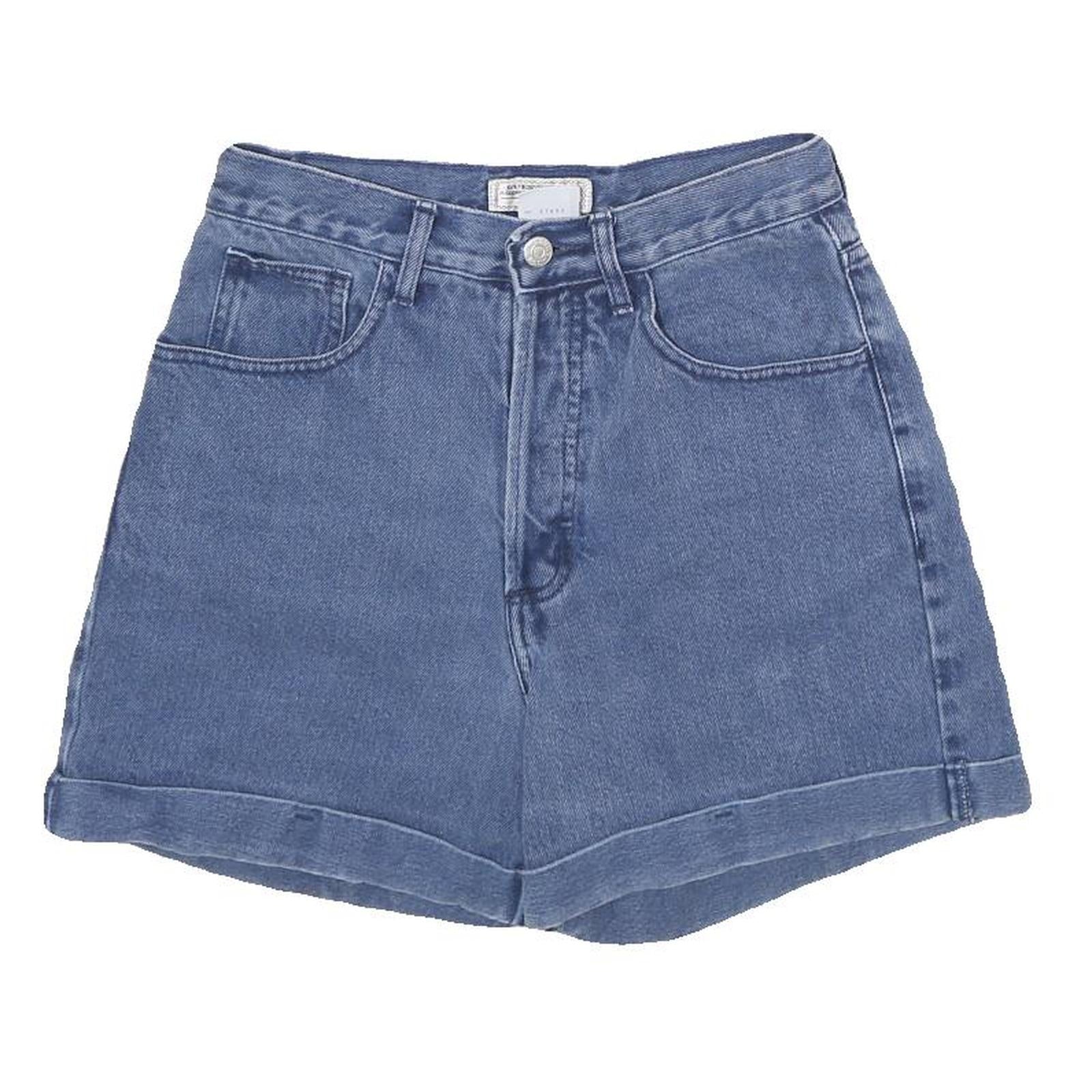 GUESS Womens Denim Blue Casual Shorts S W28 High Waist Classic Fit Refurbished - N/A refurbished available on Cerqular