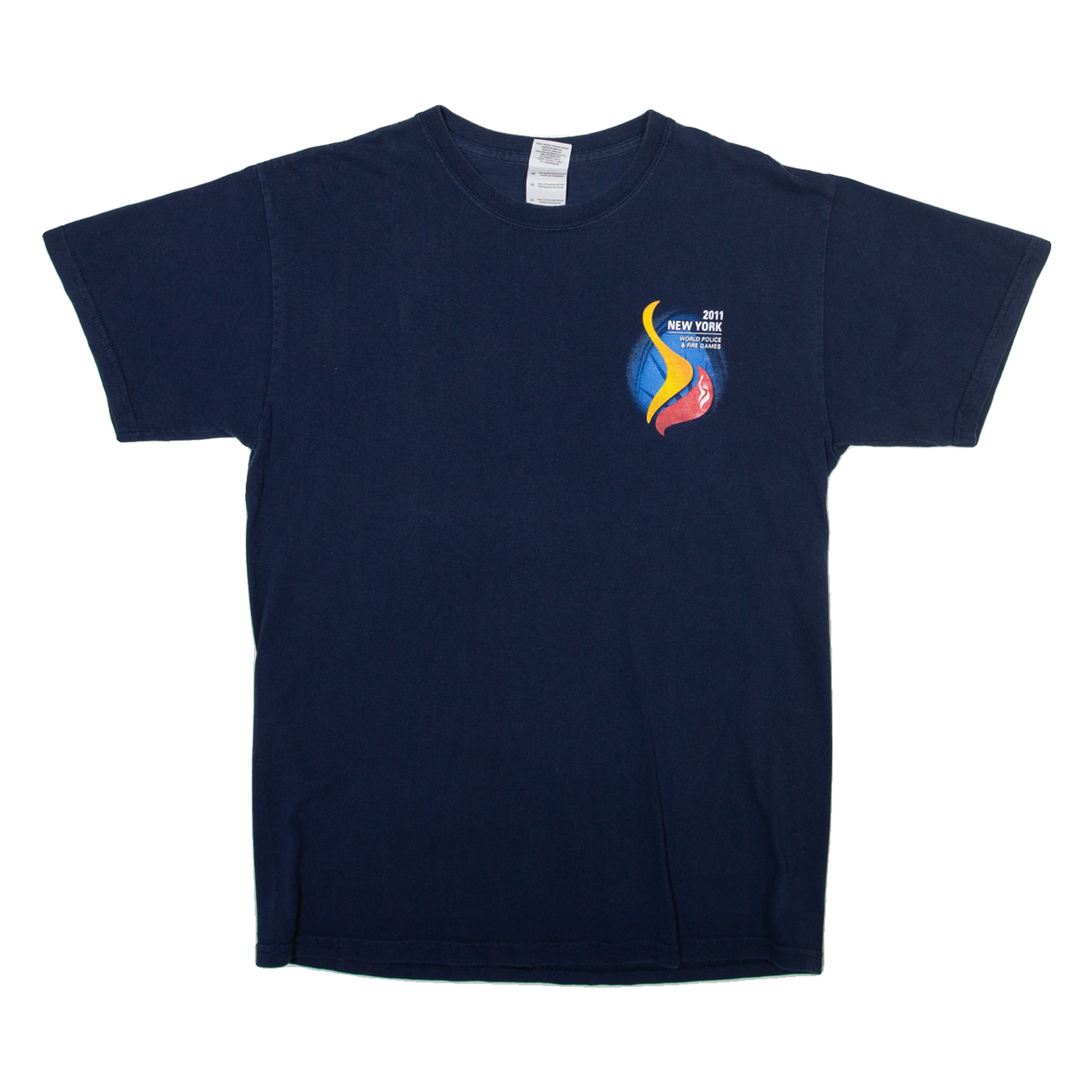 GILDAN New York World Police & Fire Games Mens T-Shirt Blue USA M Refurbished - N/A refurbished available on Cerqular