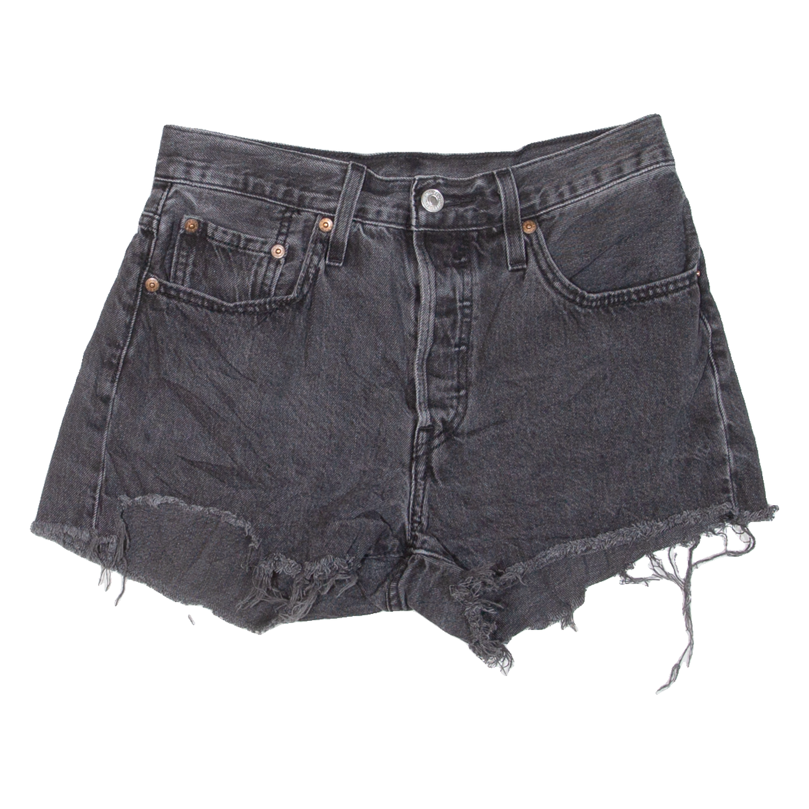 LEVI'S 501 Womens Denim Shorts Black S W27 Refurbished - N/A refurbished available on Cerqular