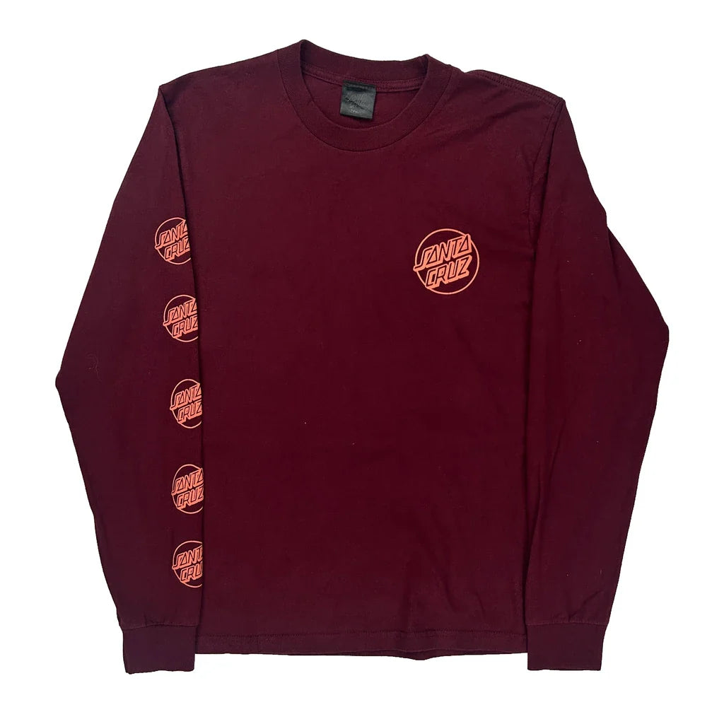 Buy Santa Cruz Graphic Long Sleeve T-Shirt - XS Orange Cotton Refurbished - $60.29 Santa Cruz Graphic Long Sleeve T-Shirt - XS Orange Cotton Refurbished - Thrifted (note: this is a term often used to describe second- refurbished available on Cerqular